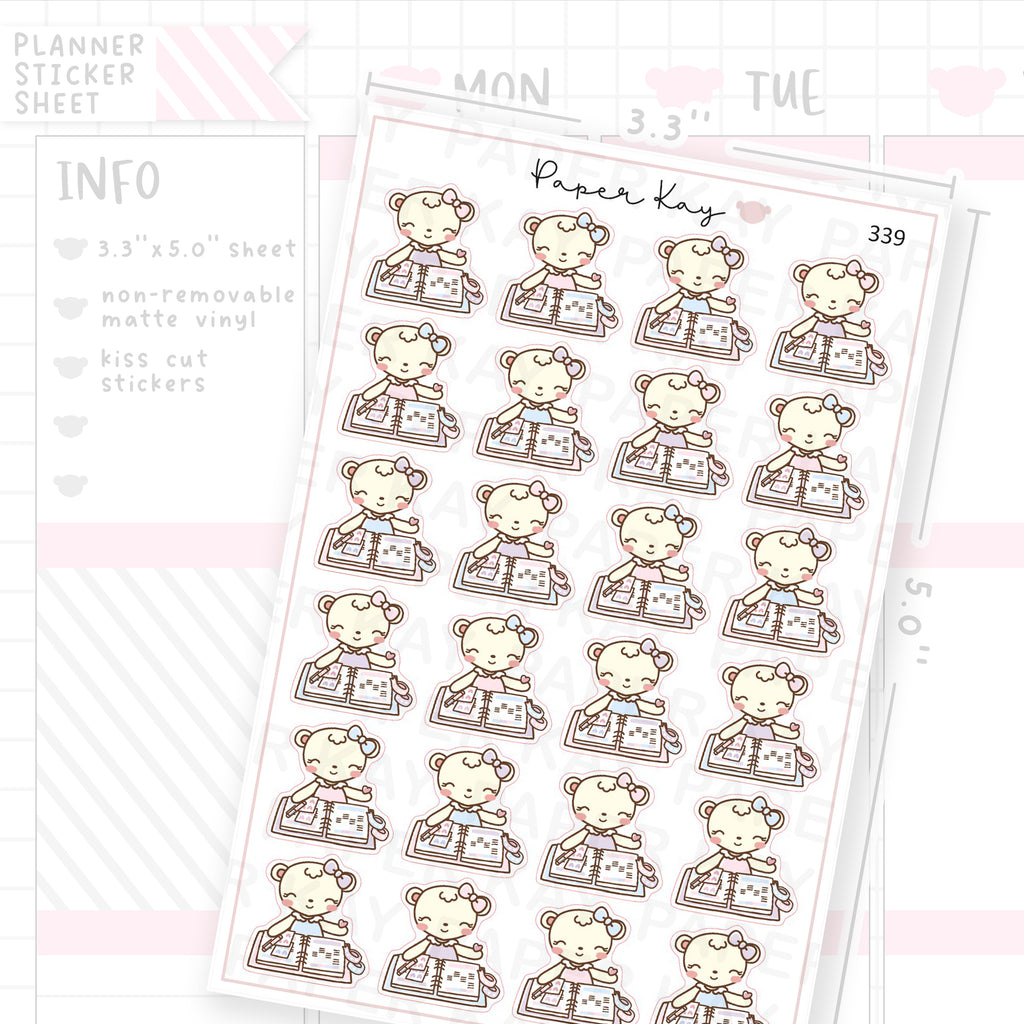 Dot the Bear Planning Sticker Sheet