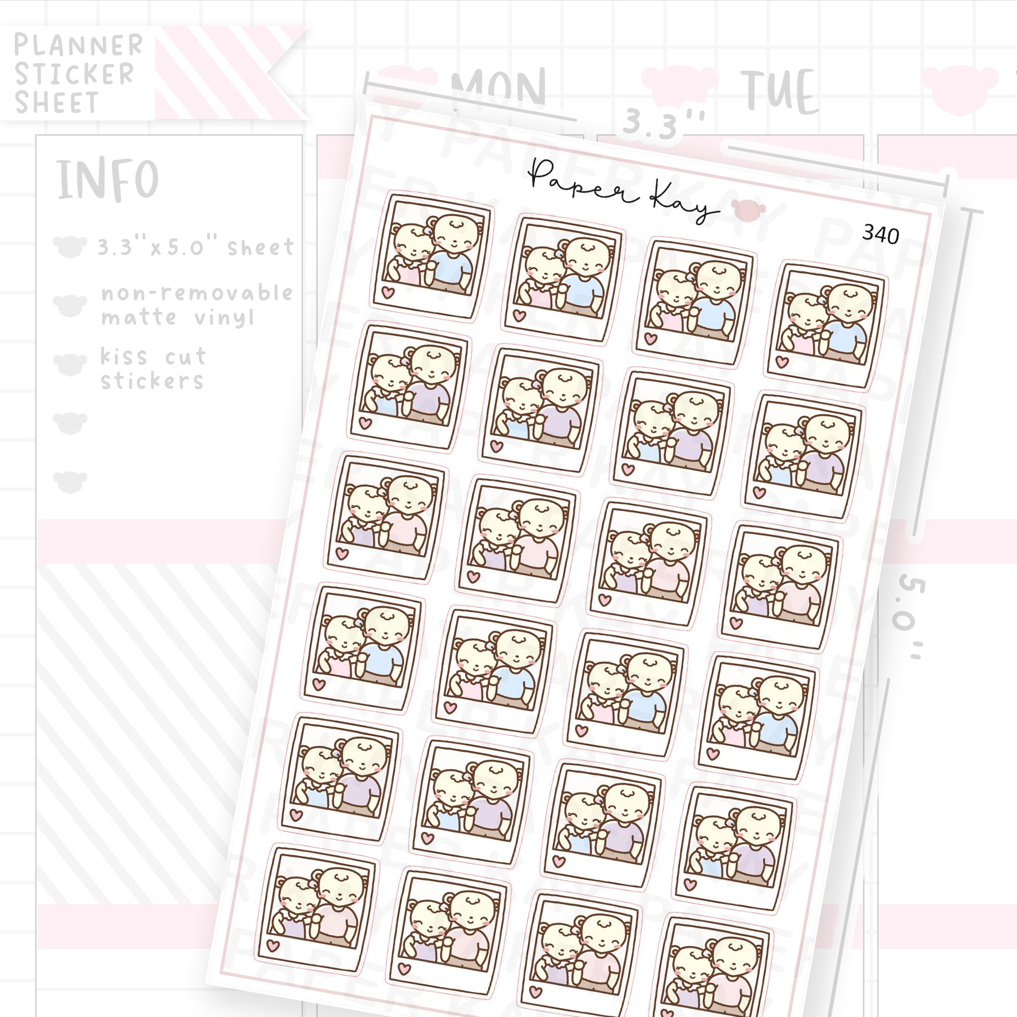 Couples Polaroid Sticker Sheet