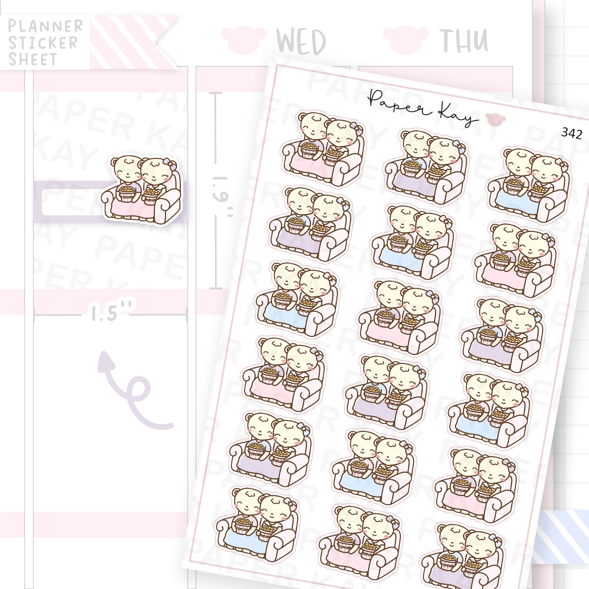 Couples Home Movie Sticker Sheet