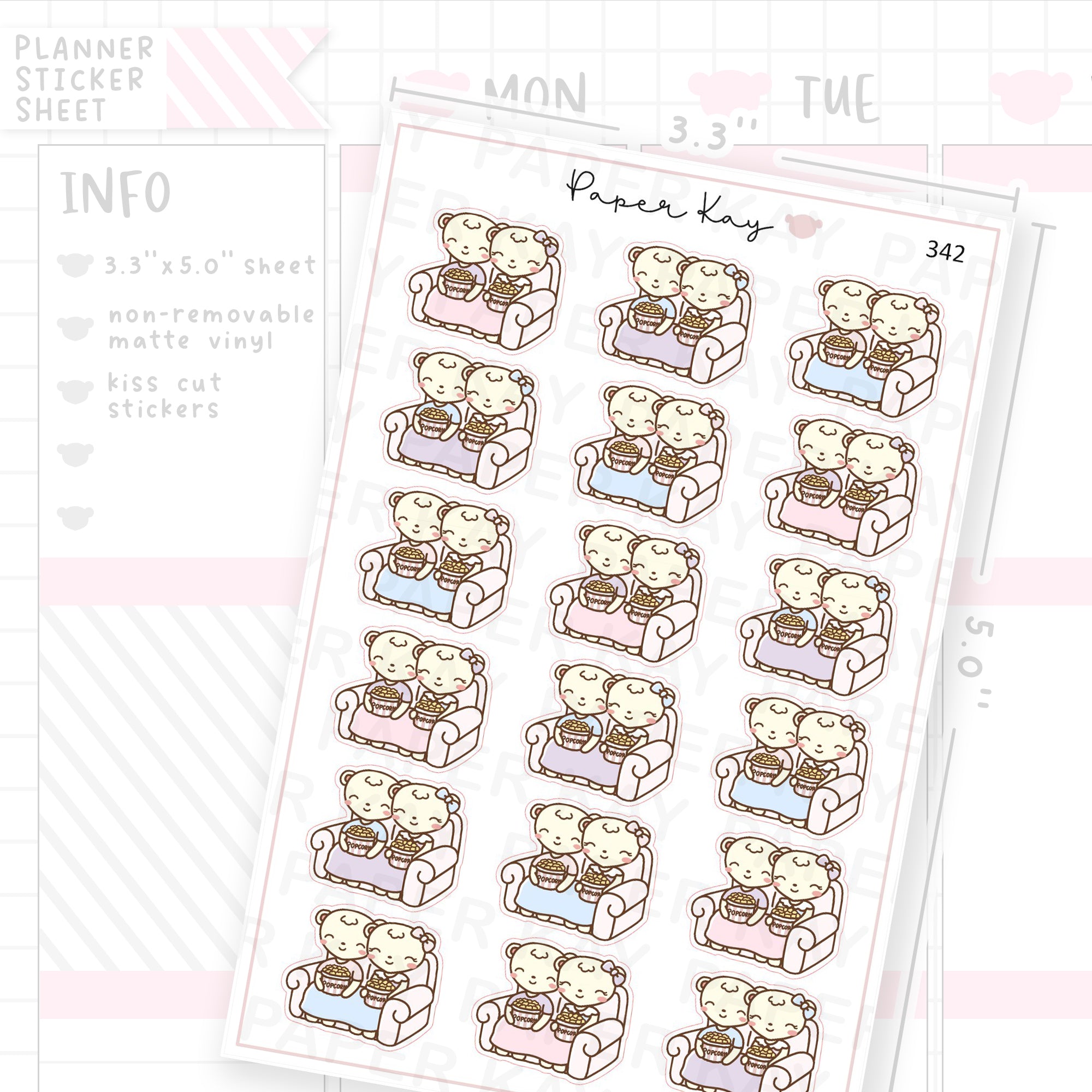 Couples Home Movie Sticker Sheet