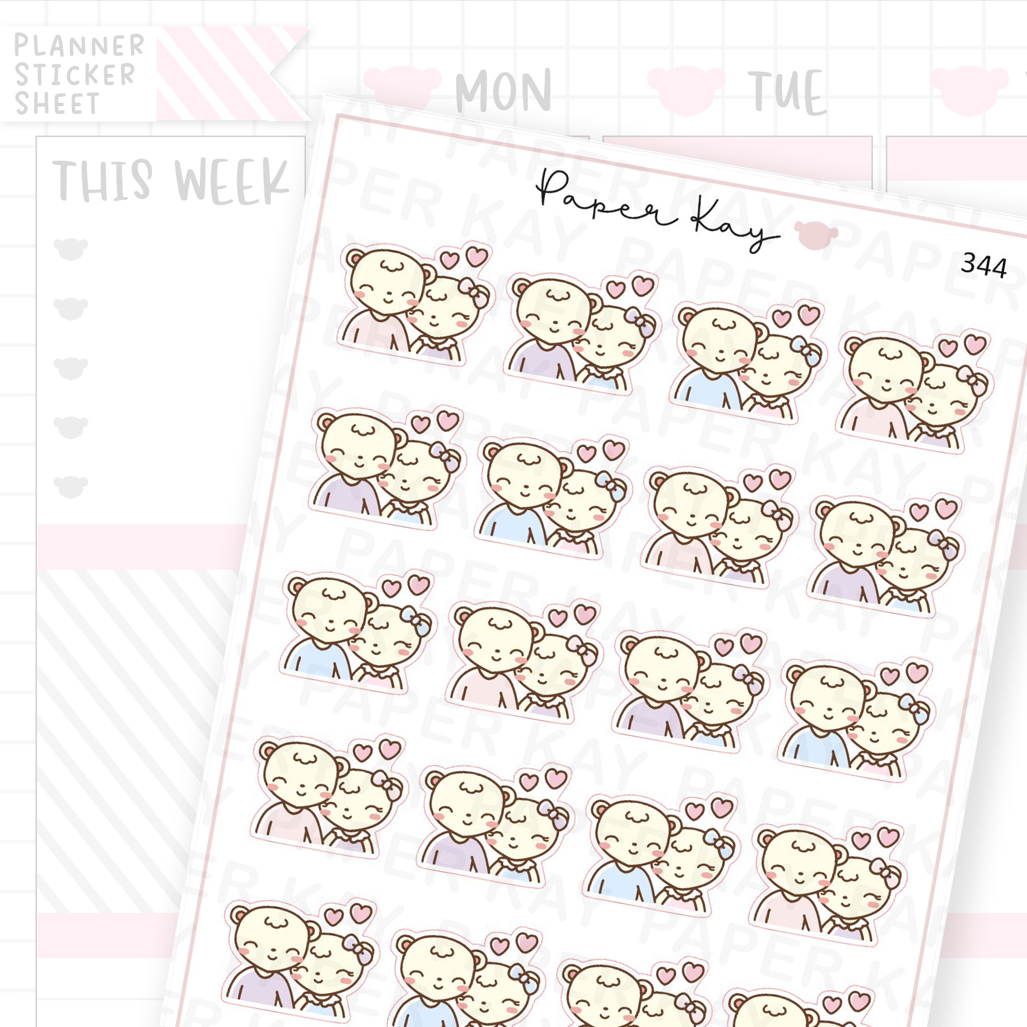 Couple in Love Sticker Sheet – Paper Kay