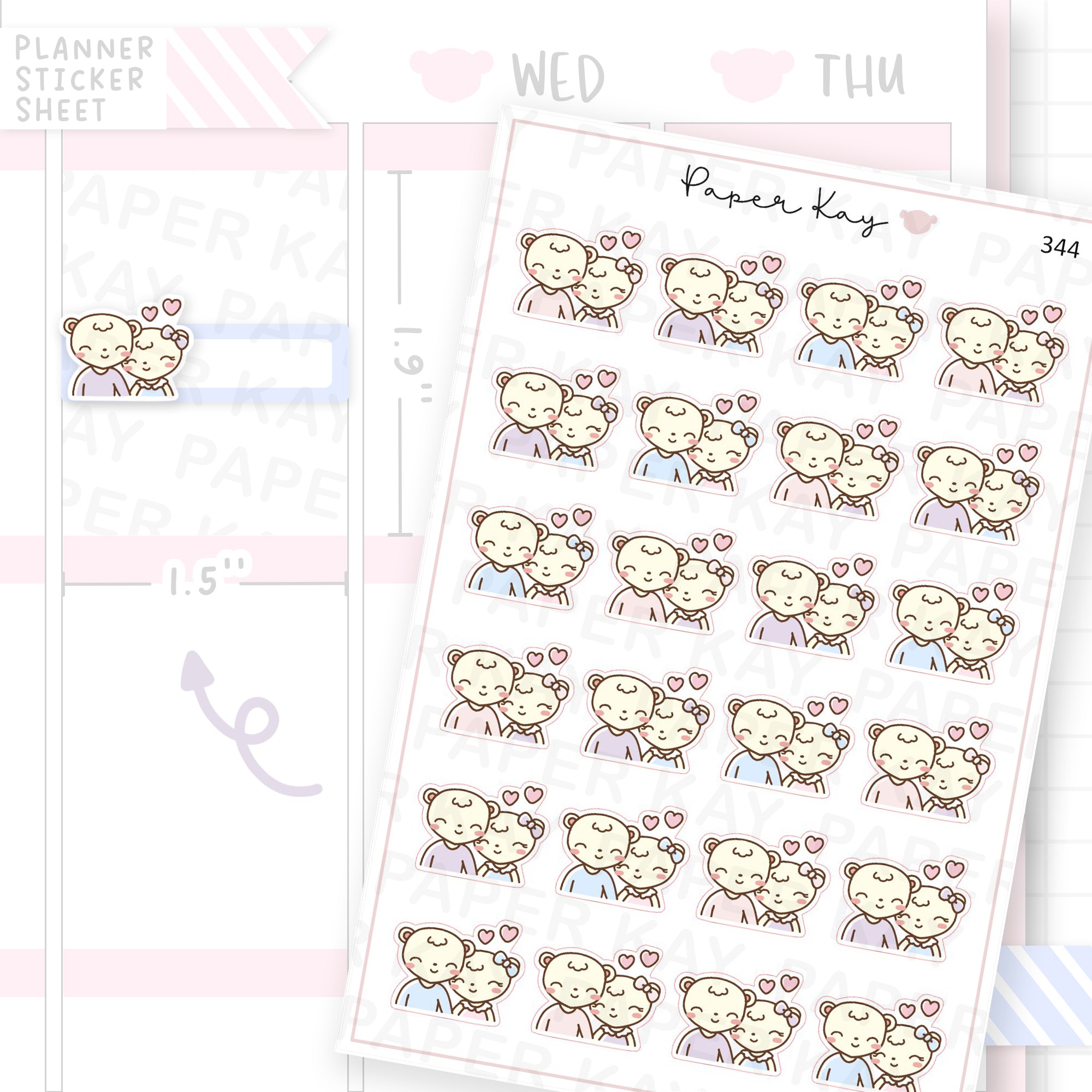 Couple in Love Sticker Sheet
