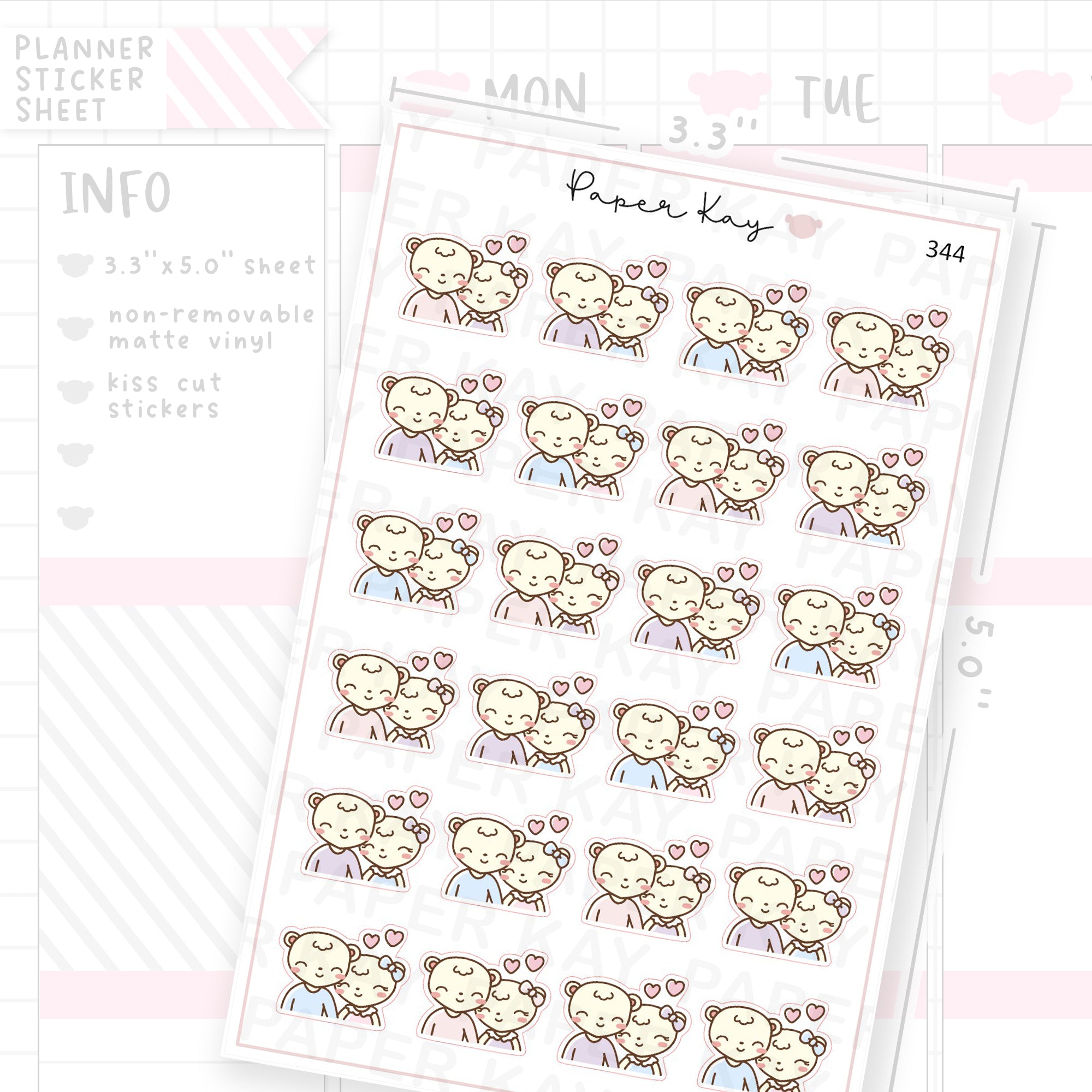 Couple in Love Sticker Sheet