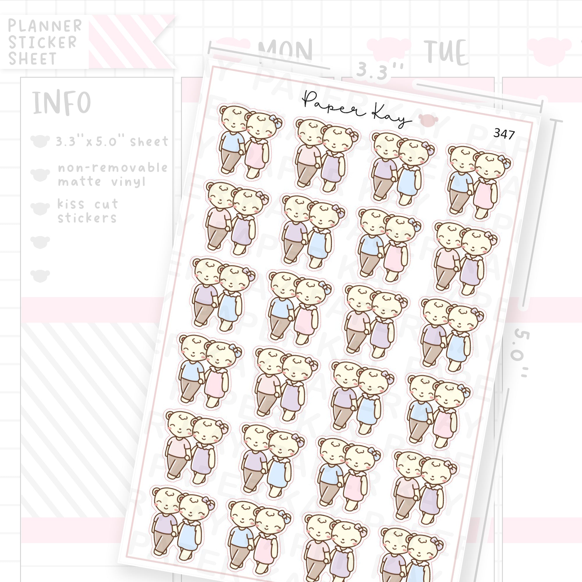 Couple on a Walk Sticker Sheet