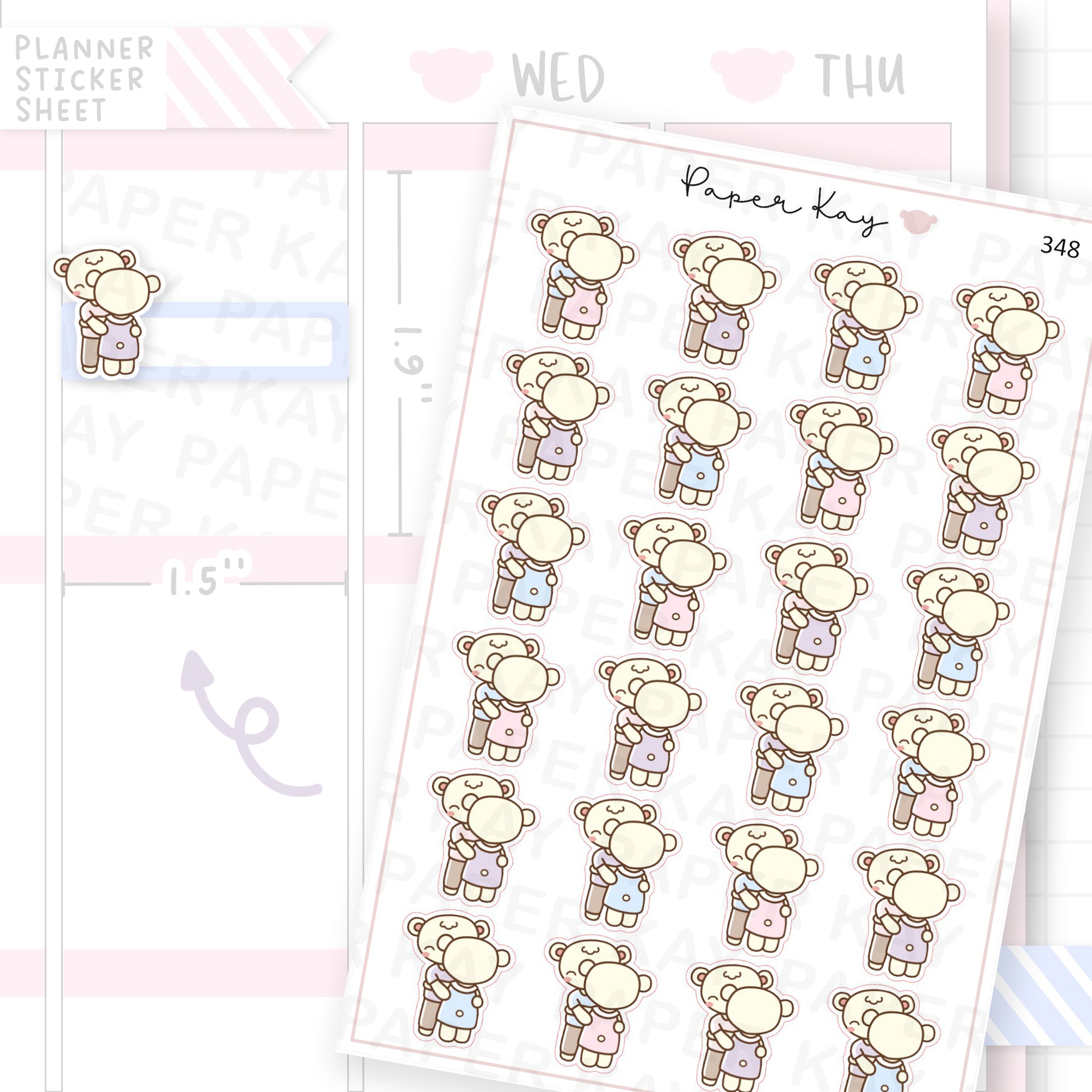 Couple Hugging Sticker Sheet – Paper Kay