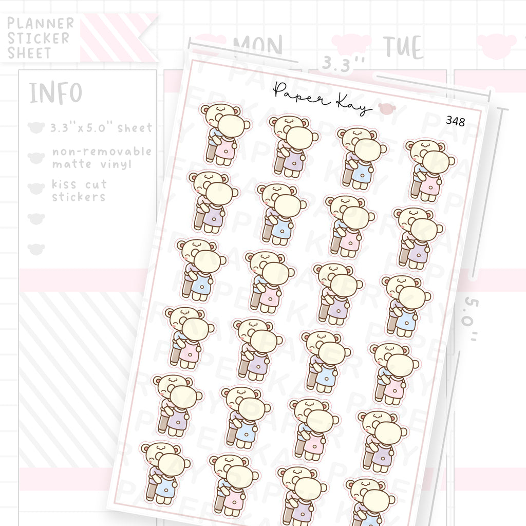 Couple Hugging Sticker Sheet