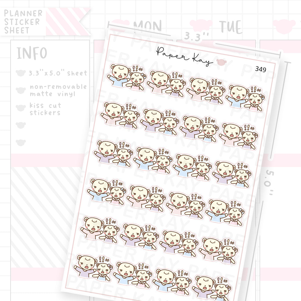 Couple Arguing Sticker Sheet