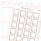 Blank Polaroid Sticker Sheet