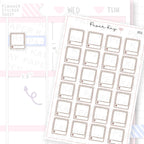 Blank Polaroid Sticker Sheet