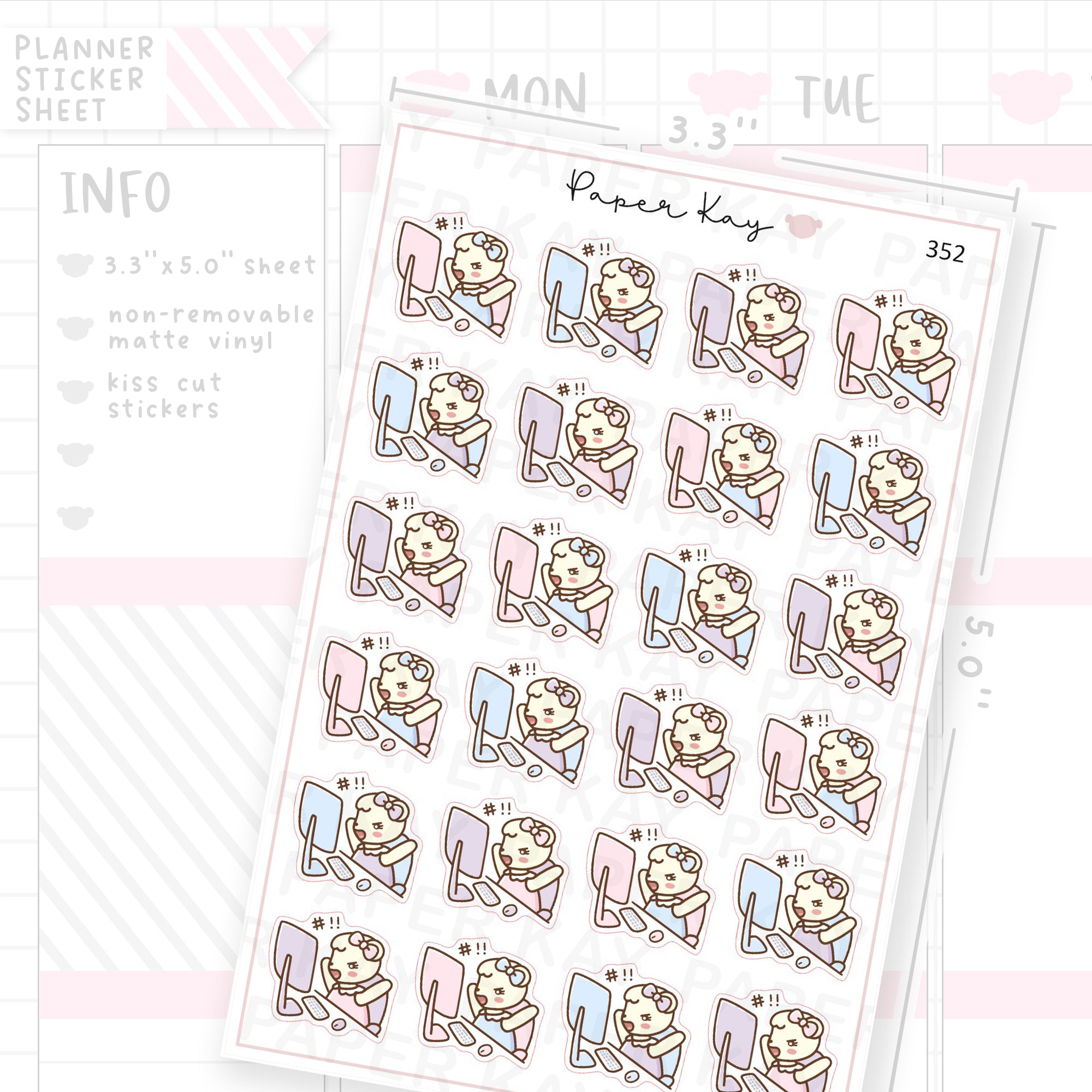 Mad at Work Sticker Sheet