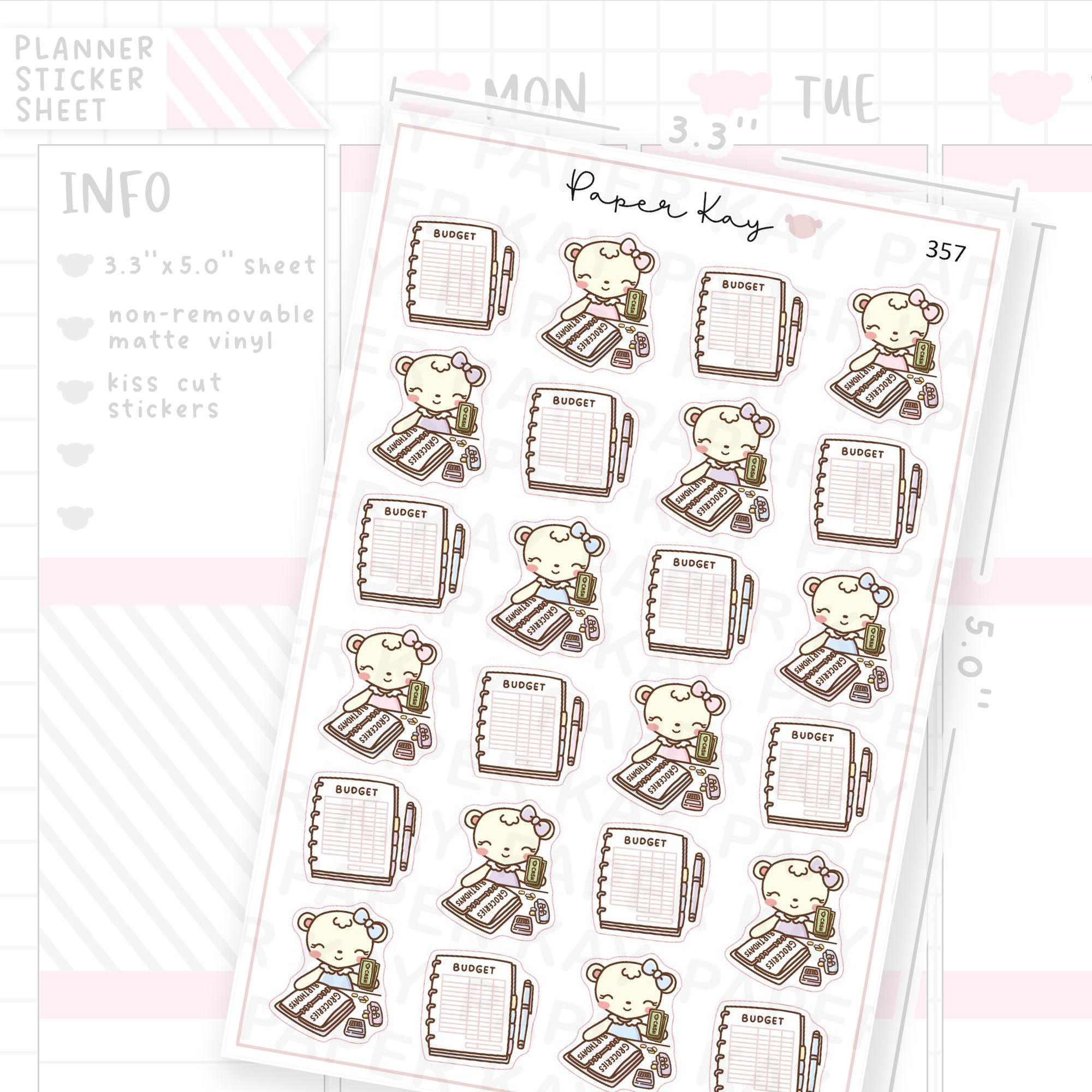 Budgeting Sticker Sheet