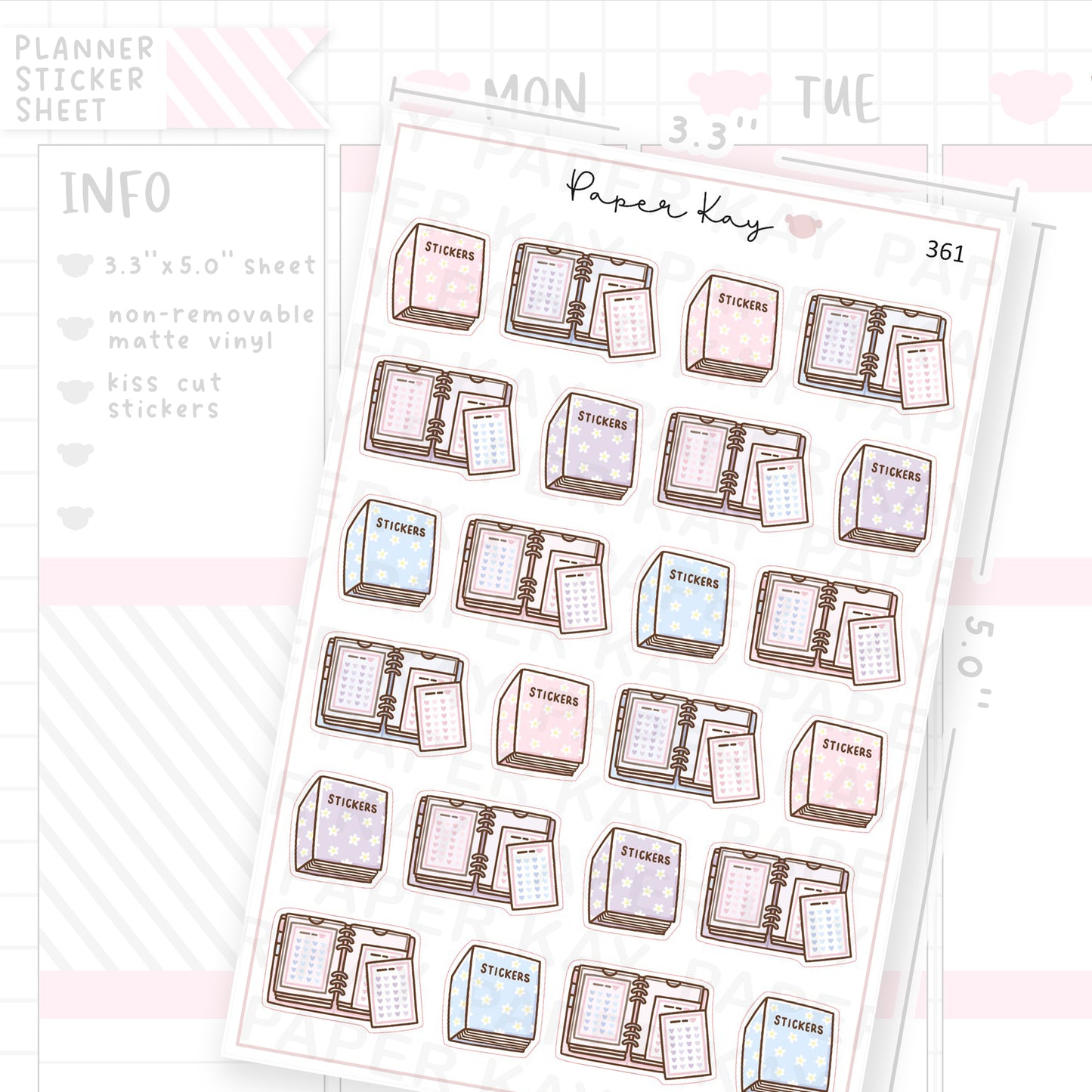 Sticker Storage Sticker Sheet – Paper Kay