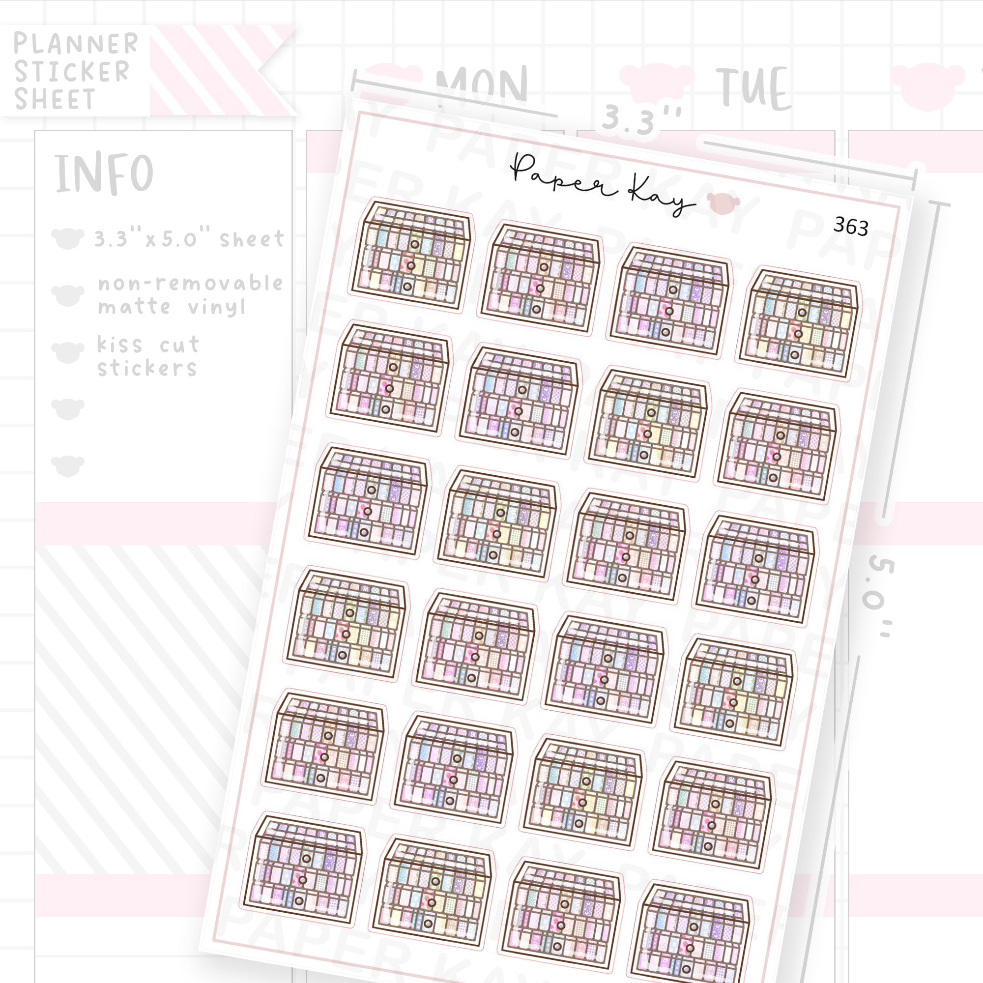 Washi Organiser Sticker Sheet
