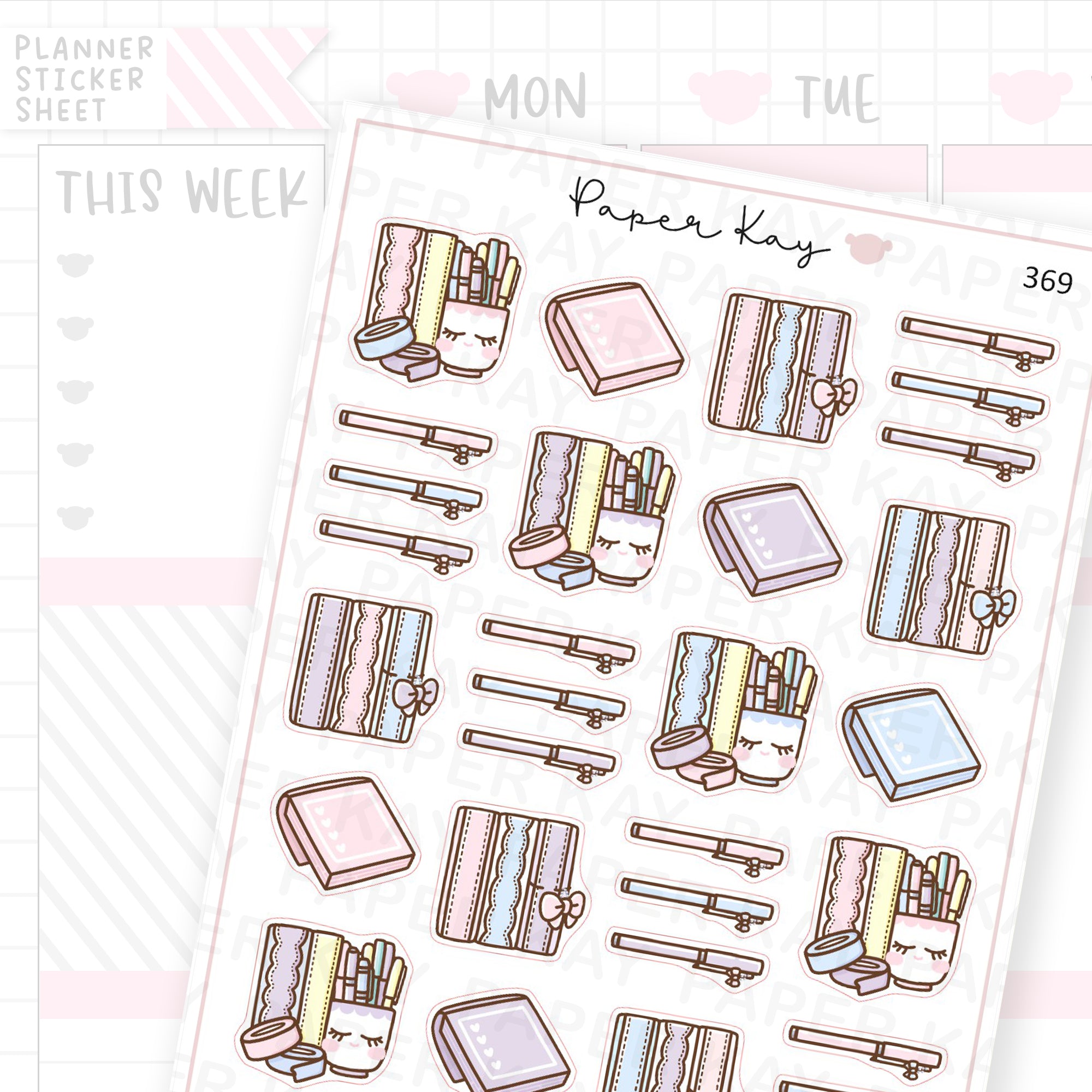 Planner Supplies Sticker Sheet