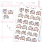 Driving Lesson/Test/Theory Test Sticker Sheet