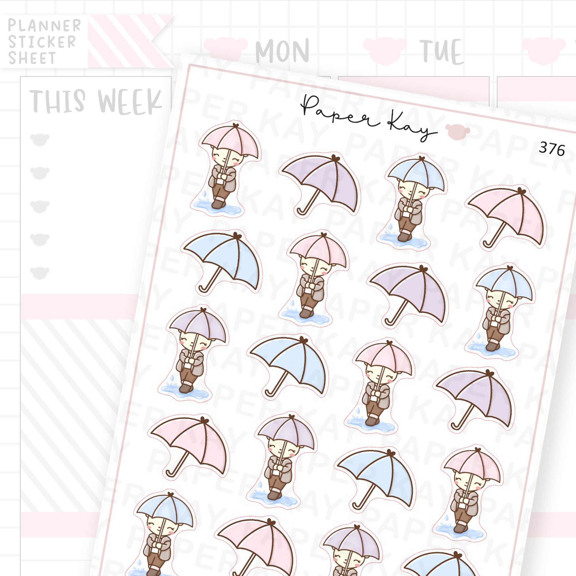 Rainy Walk Sticker Sheet