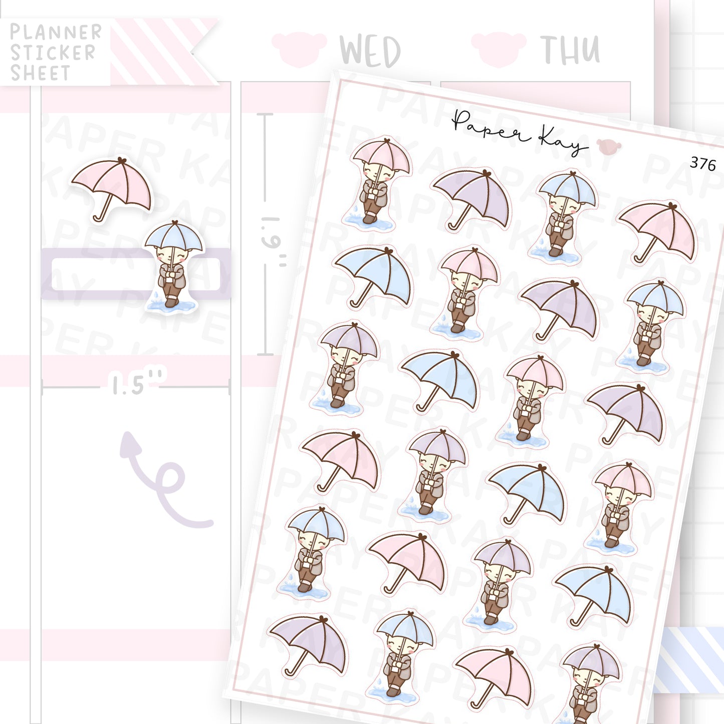 Rainy Walk Sticker Sheet