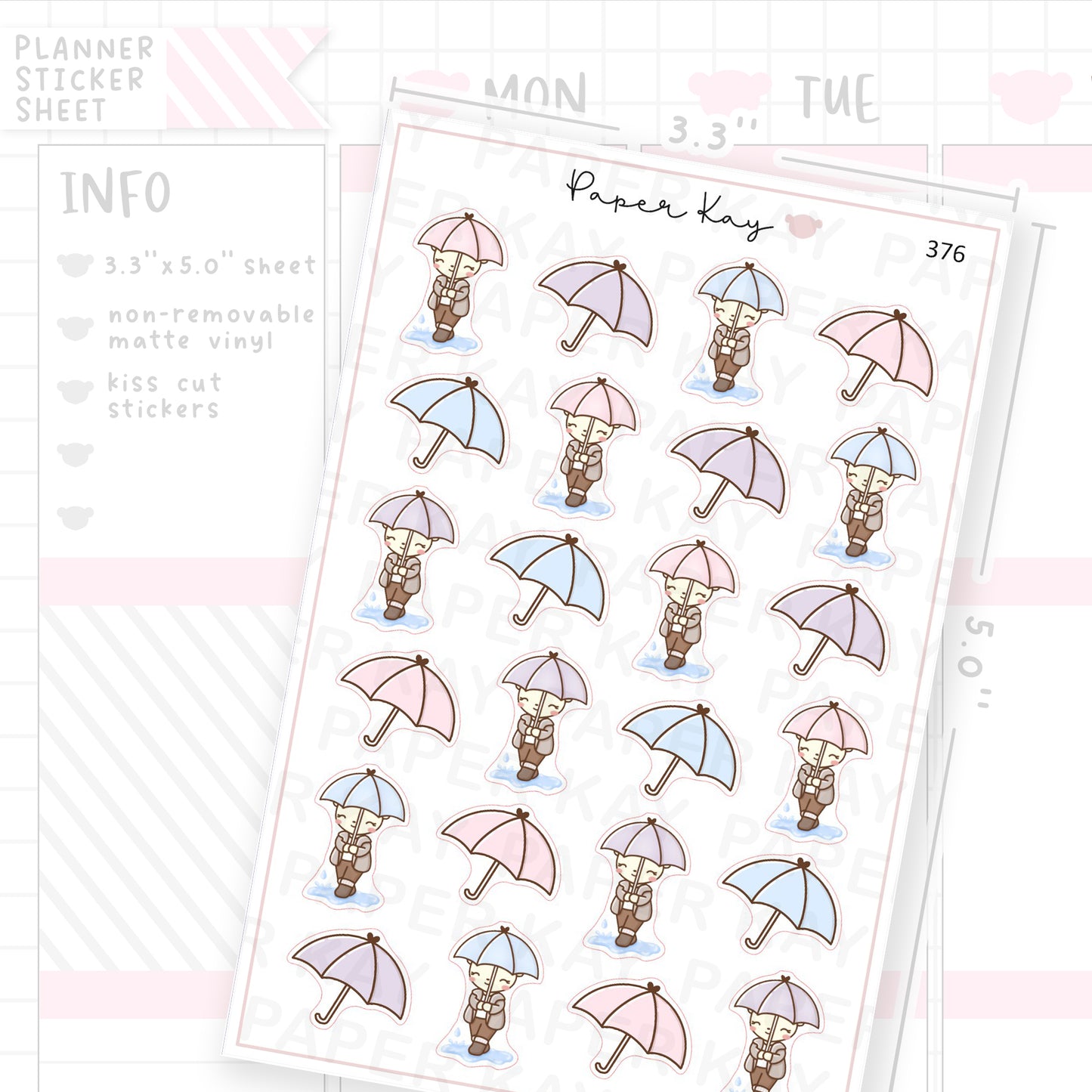 Rainy Walk Sticker Sheet