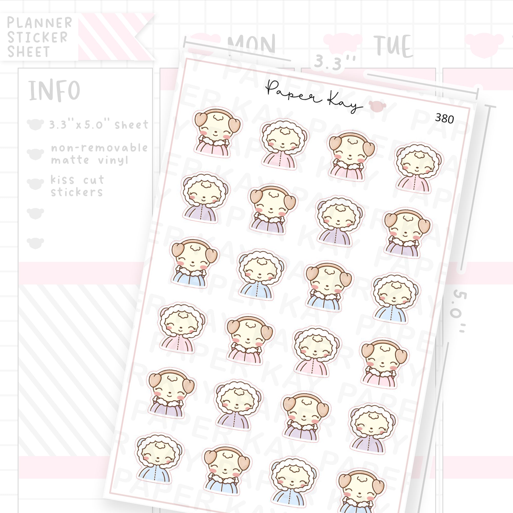 Winter Dot the Bear Sticker Sheet