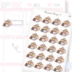 Winter Duffle Bag Sticker Sheet