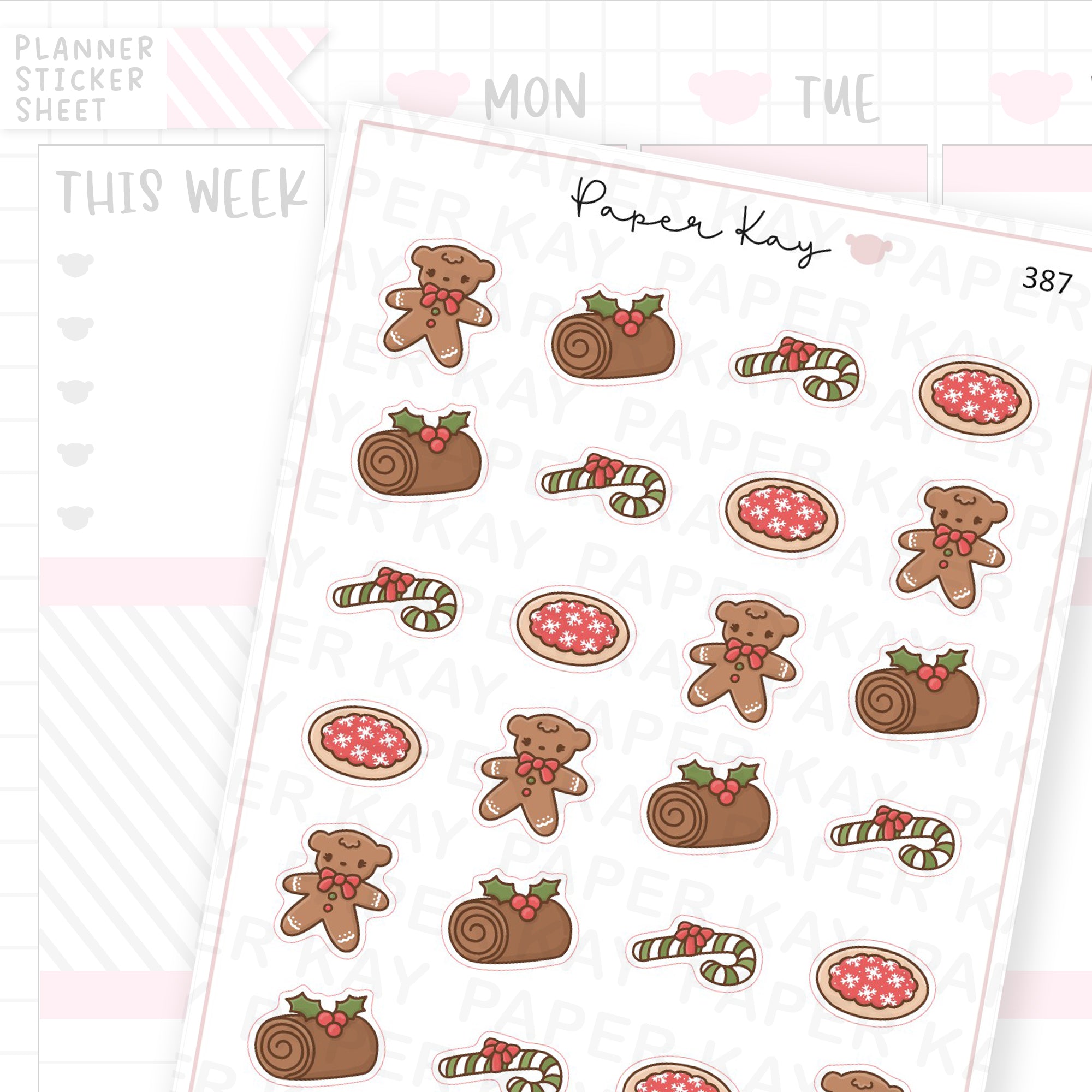 Christmas Snacks Sticker Sheet