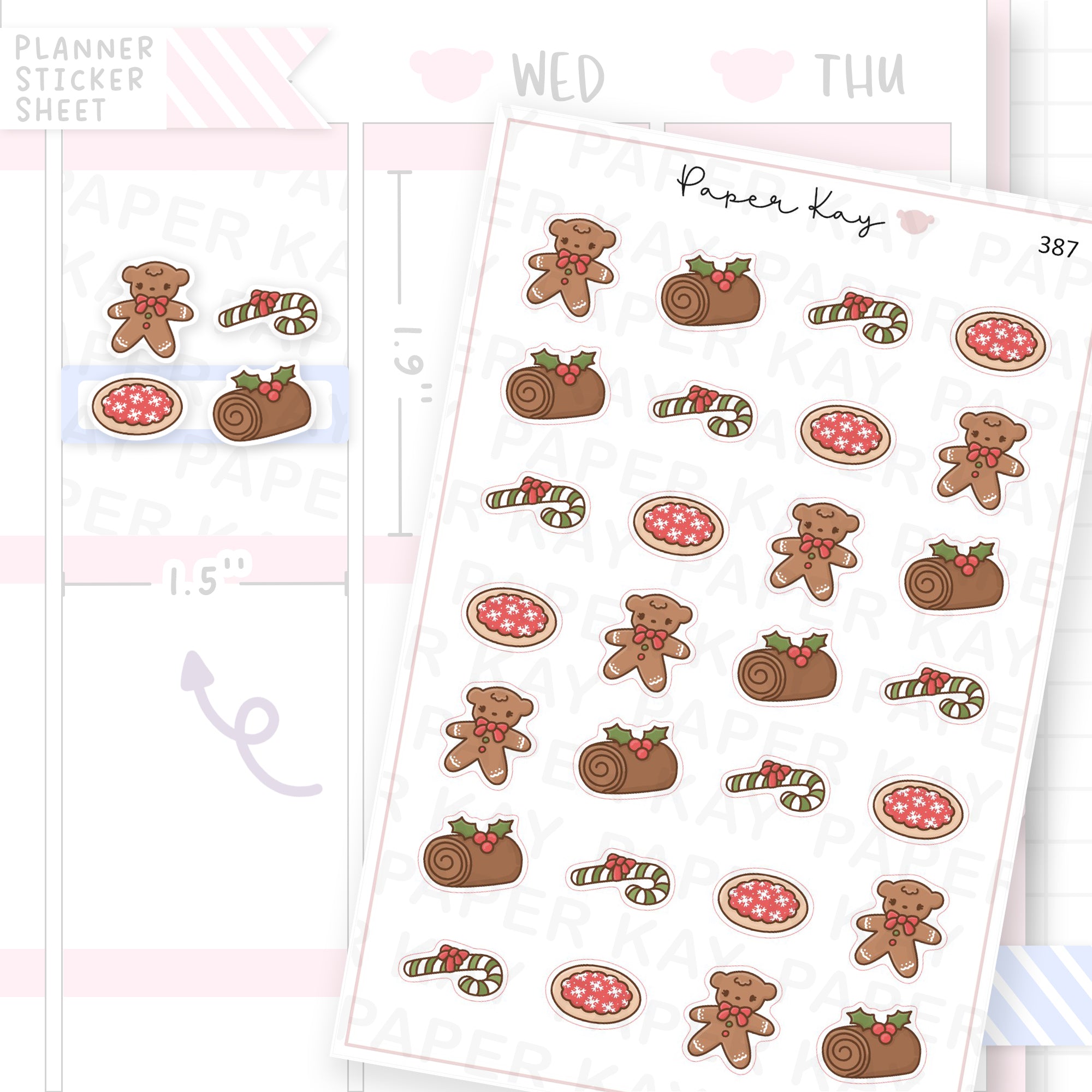 Christmas Snacks Sticker Sheet