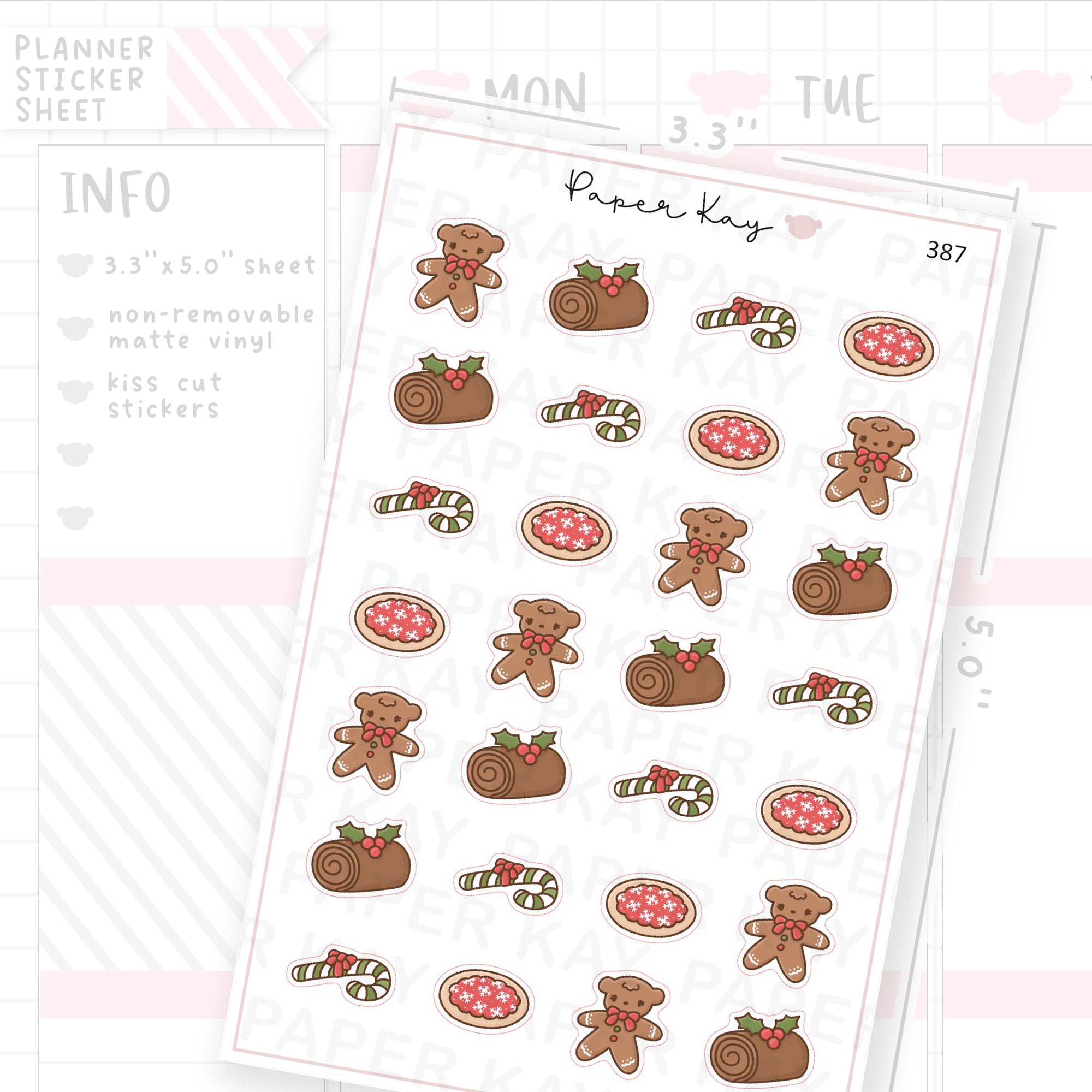Christmas Snacks Sticker Sheet