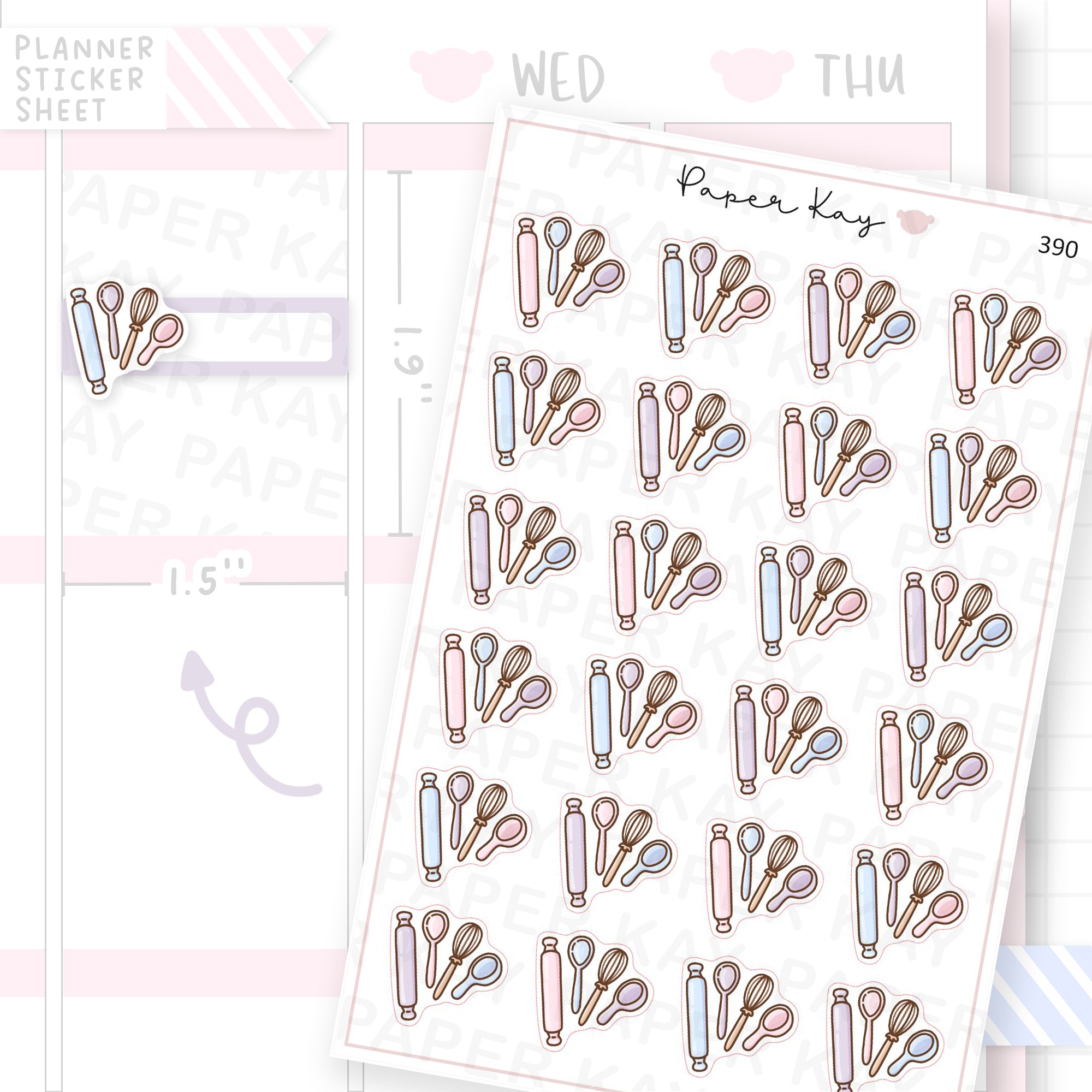Baking Tools Sticker Sheet