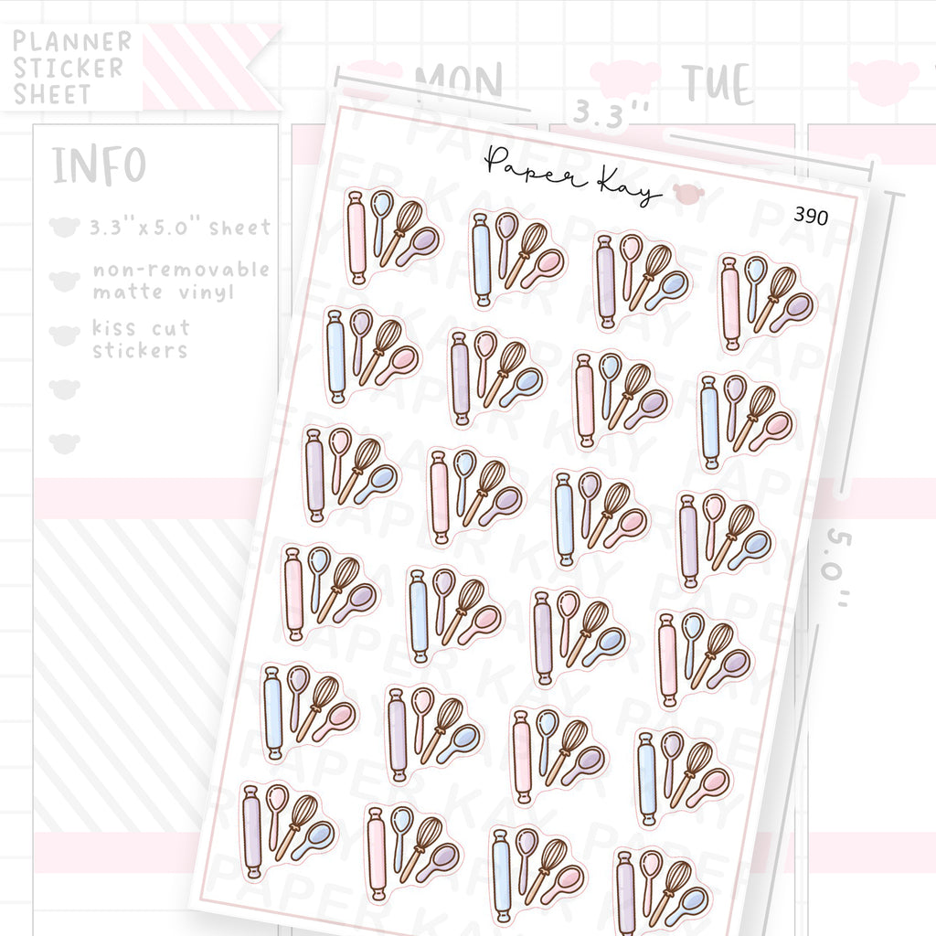 Baking Tools Sticker Sheet