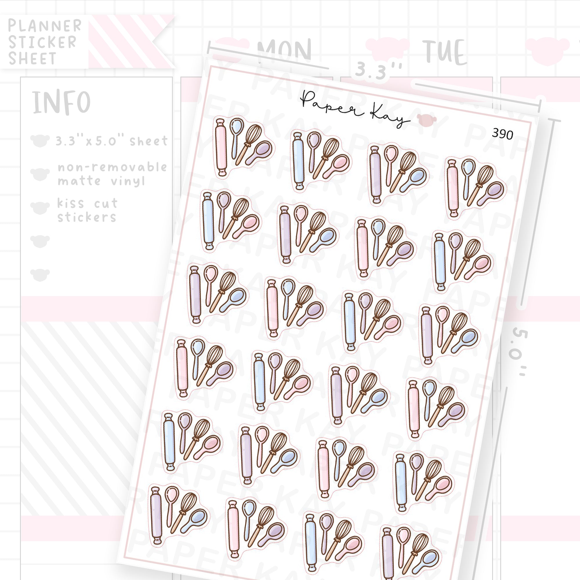 Baking Tools Sticker Sheet