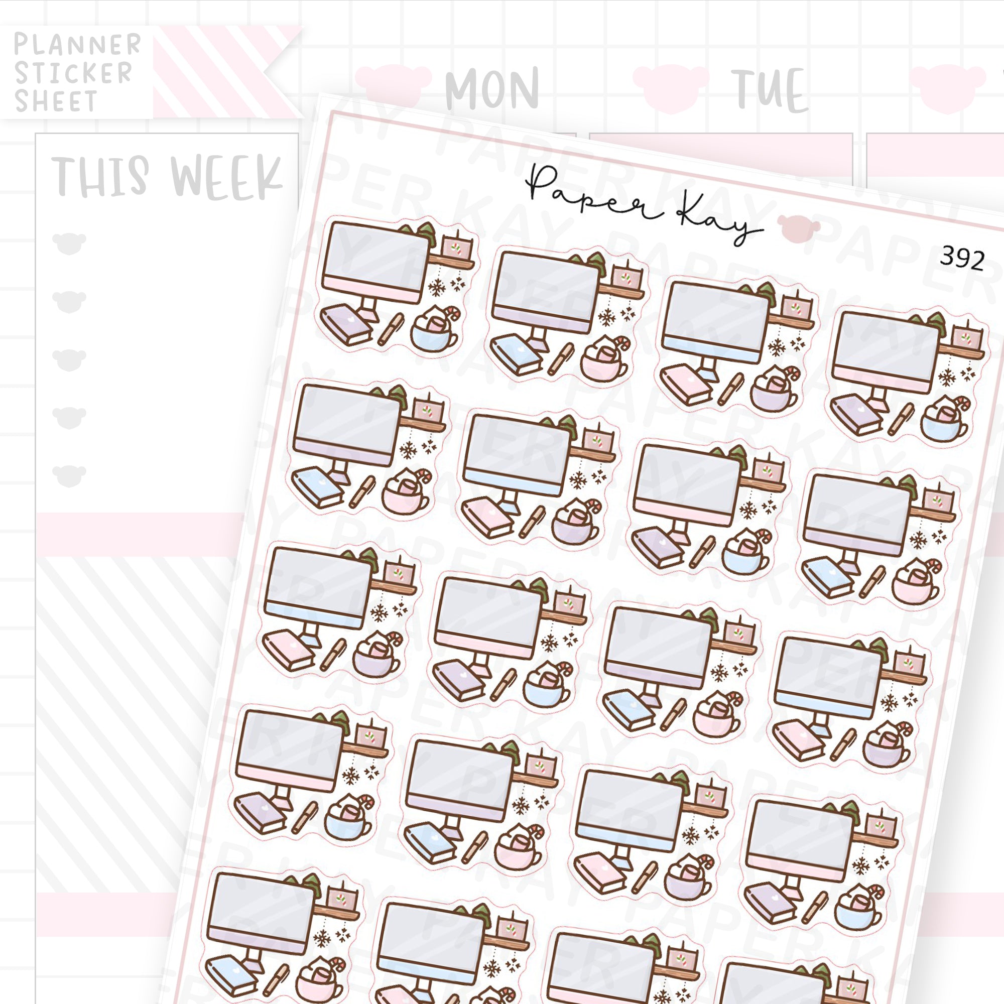 Winter Desk Sticker Sheet