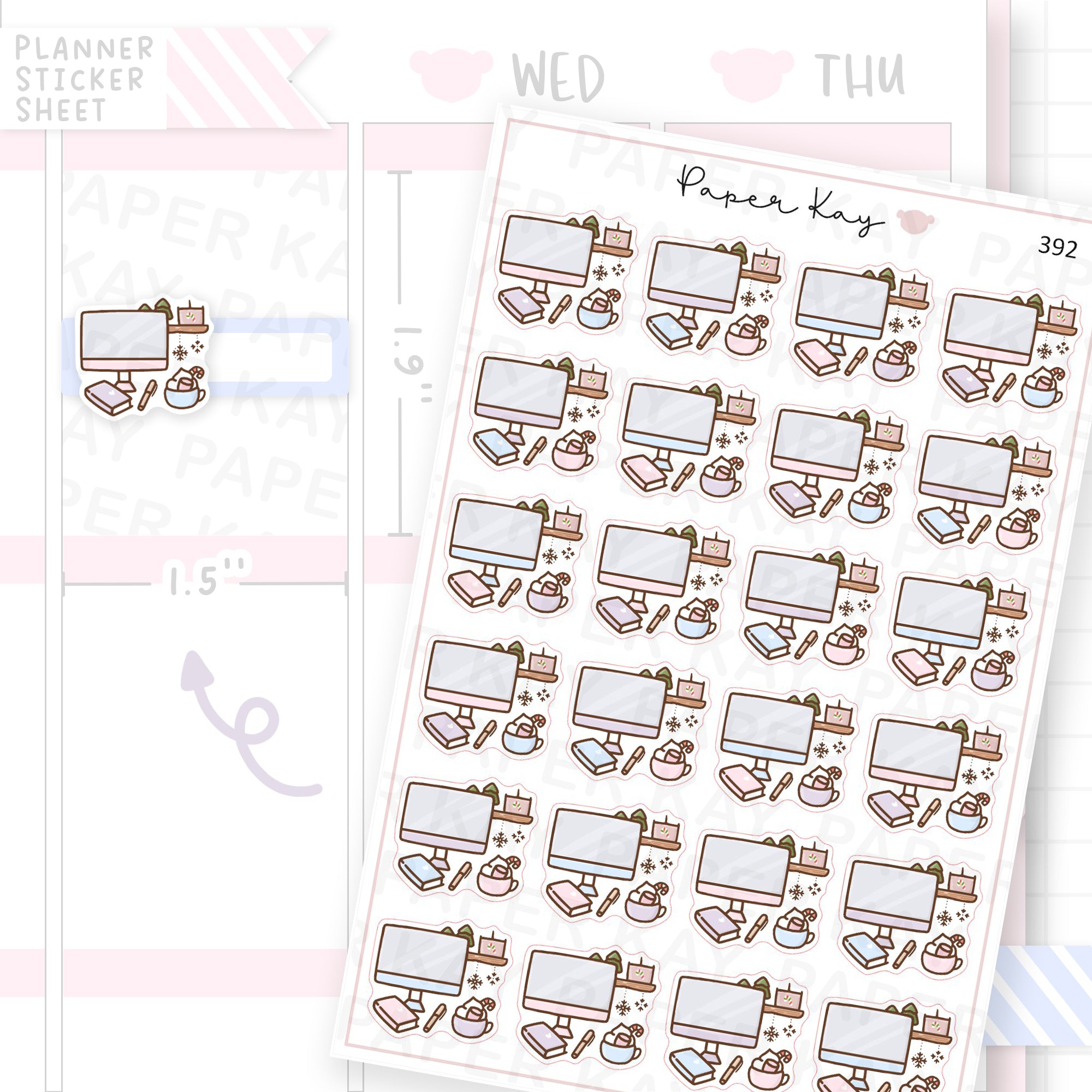 Winter Desk Sticker Sheet