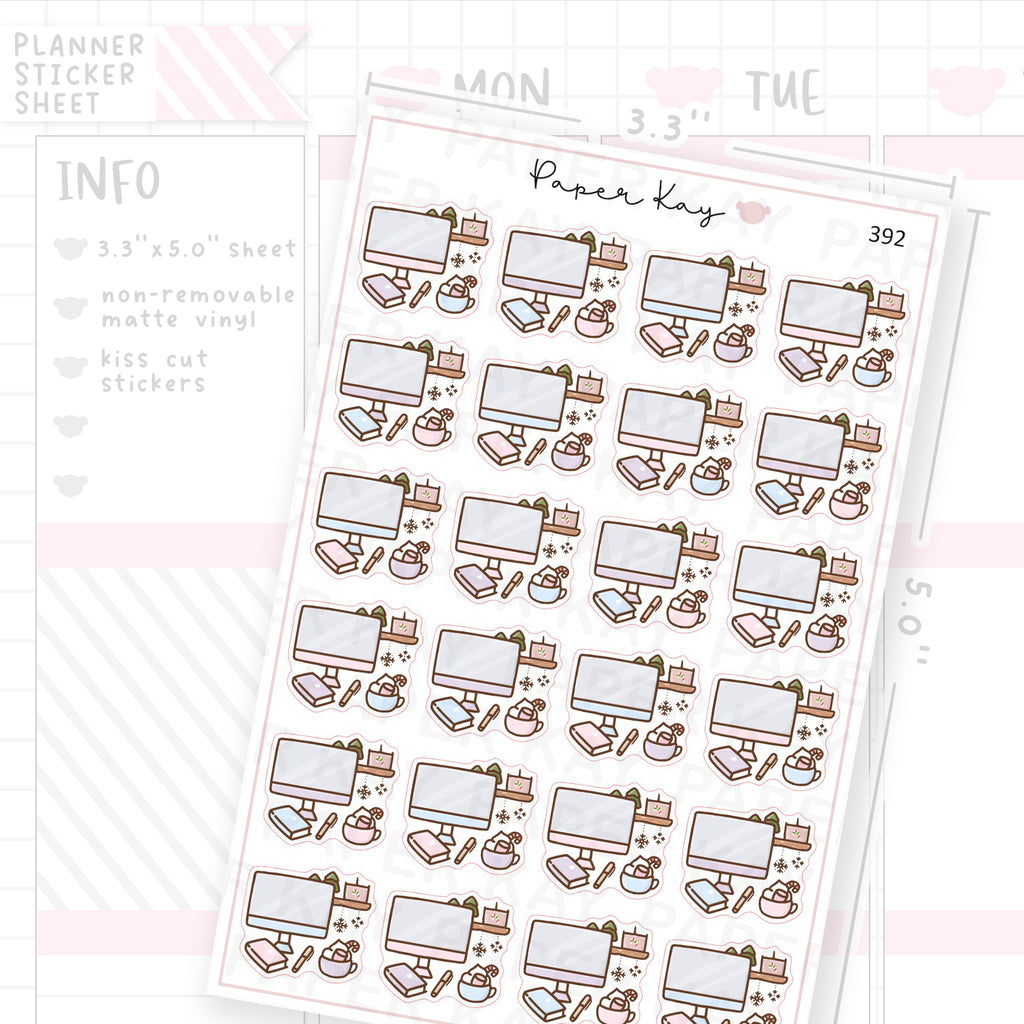 Winter Desk Sticker Sheet