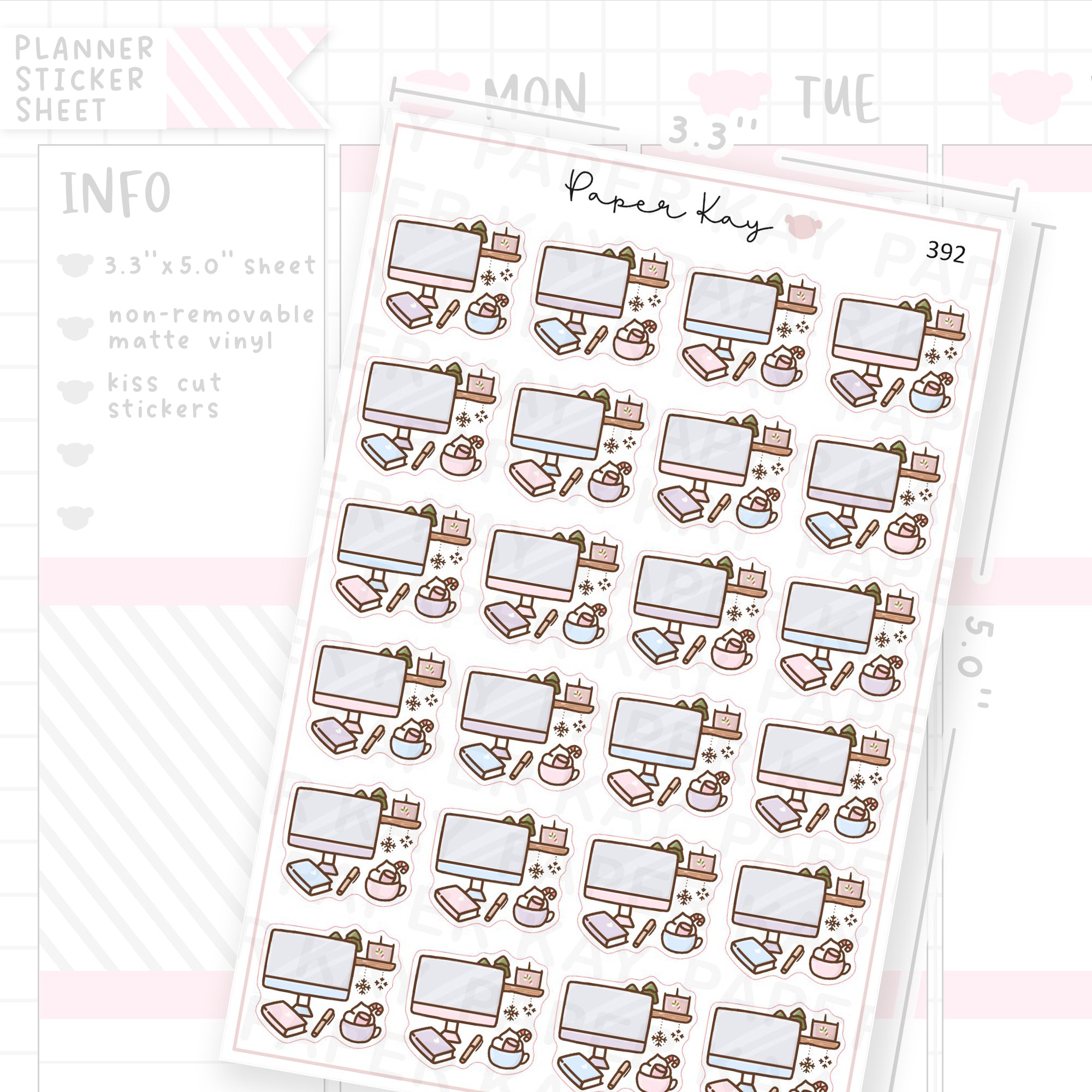 Winter Desk Sticker Sheet