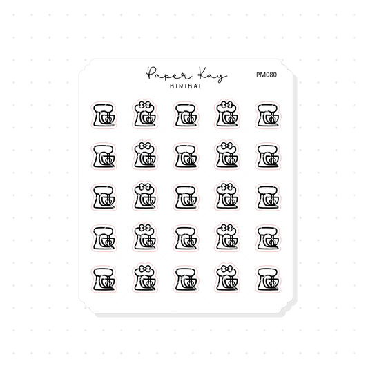 (PM080) Stand Mixer - Tiny Minimal Icon Stickers