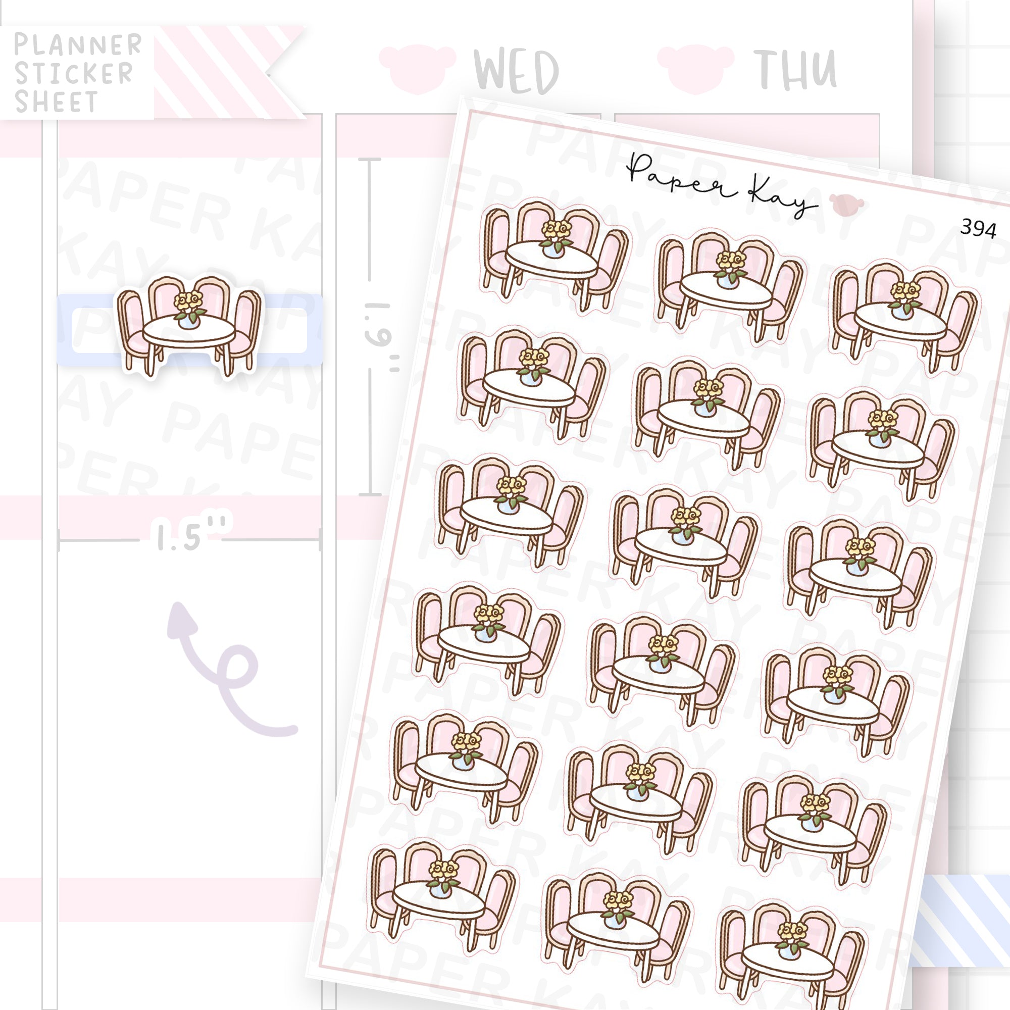 Dining Table Sticker Sheet