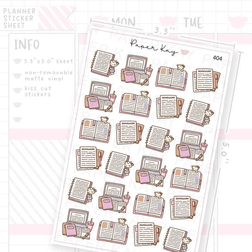 Study Notes/Homework Sticker Sheet