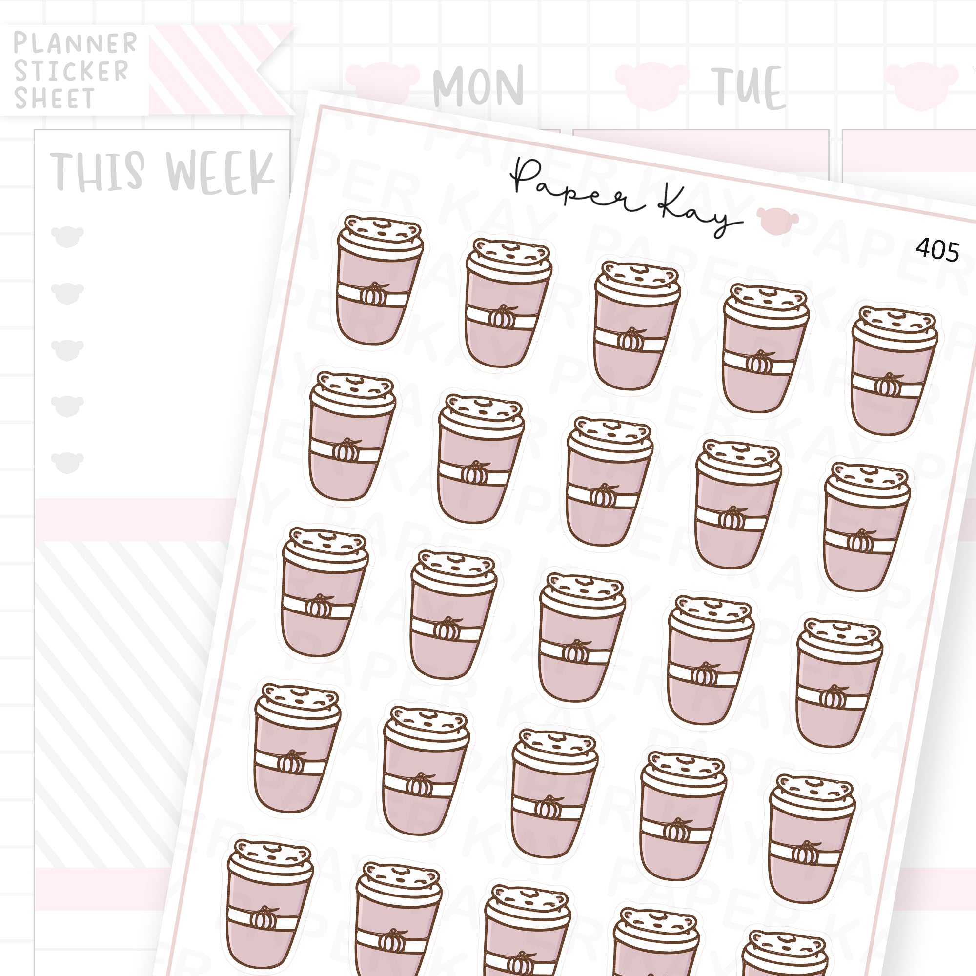 Reusable Coffee Cup Sticker Sheet