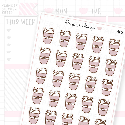Reusable Coffee Cup Sticker Sheet