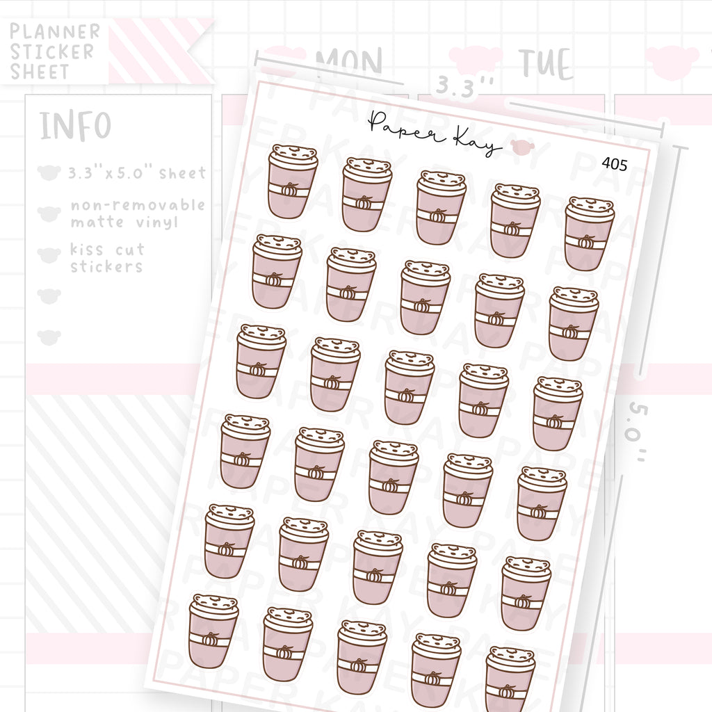 Reusable Coffee Cup Sticker Sheet