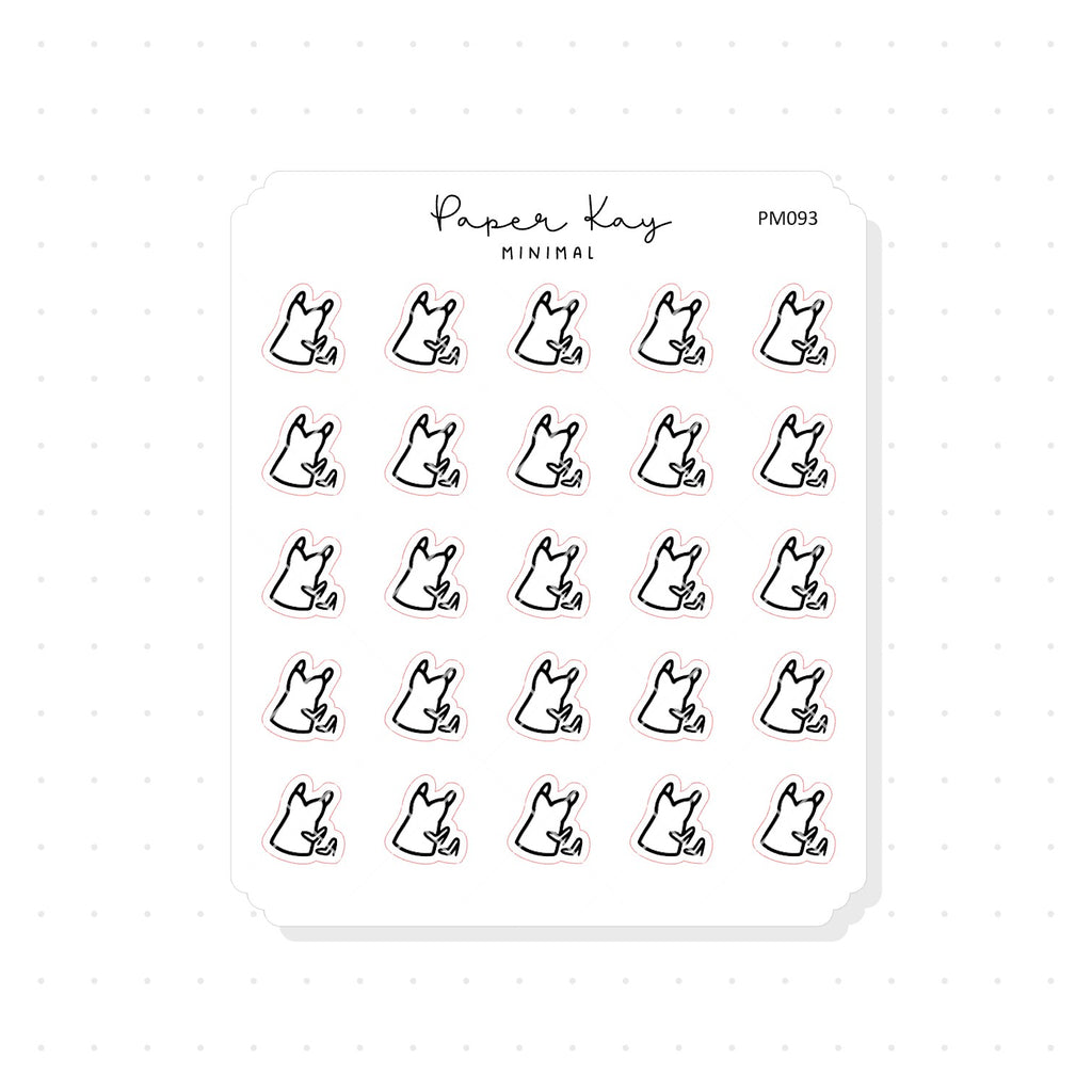 (PM093) Dress Up - Tiny Minimal Icon Stickers