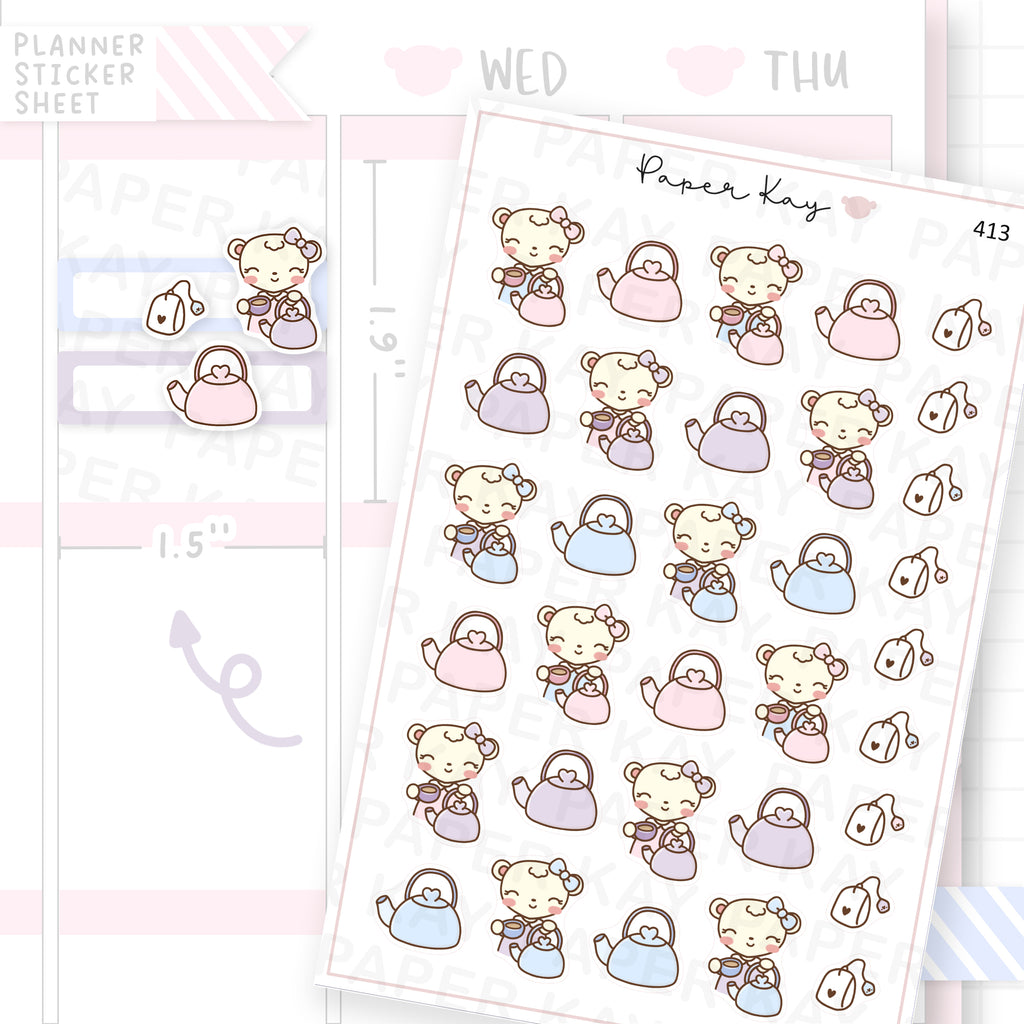 Tea Kettle Sticker Sheet