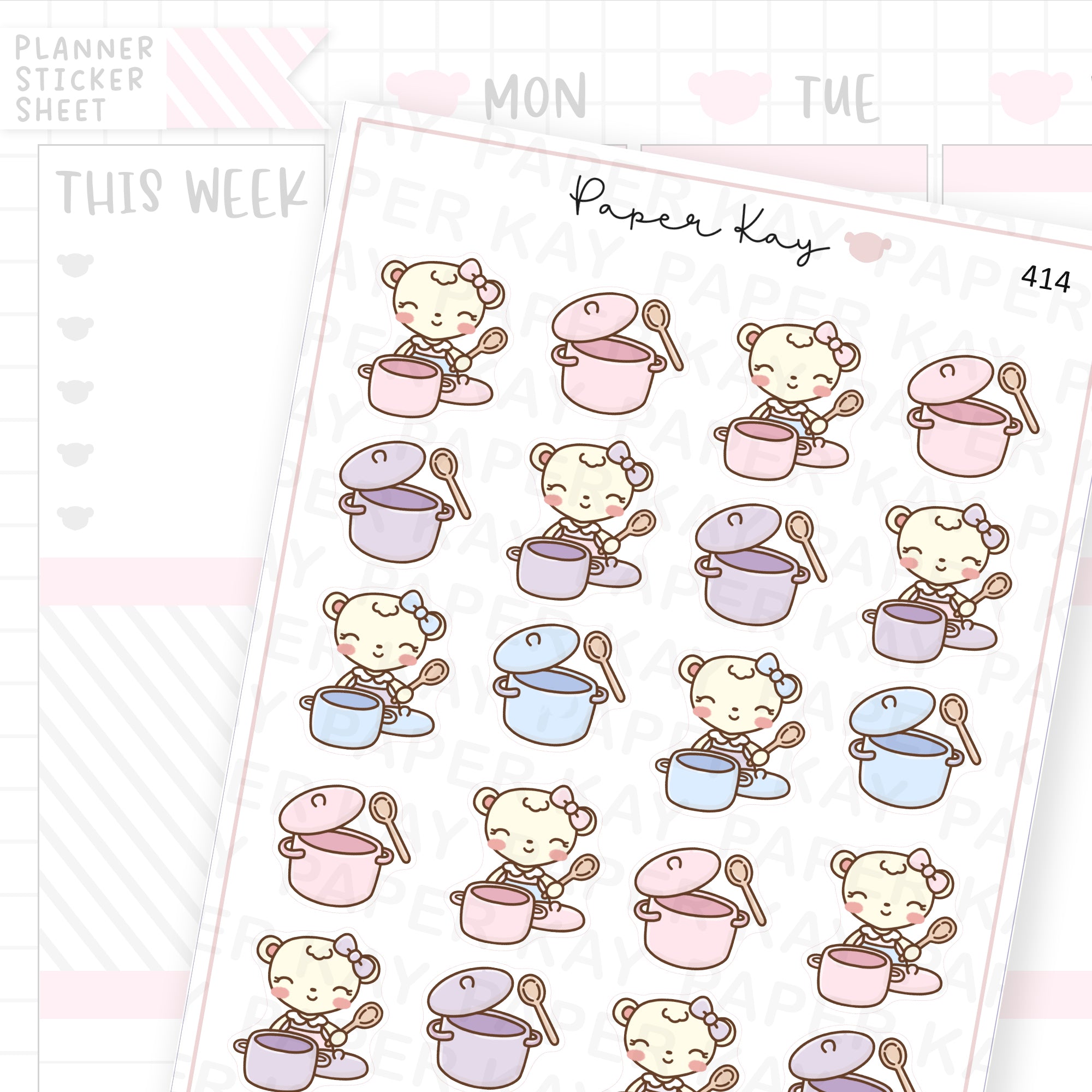 Cooking Pot Sticker Sheet