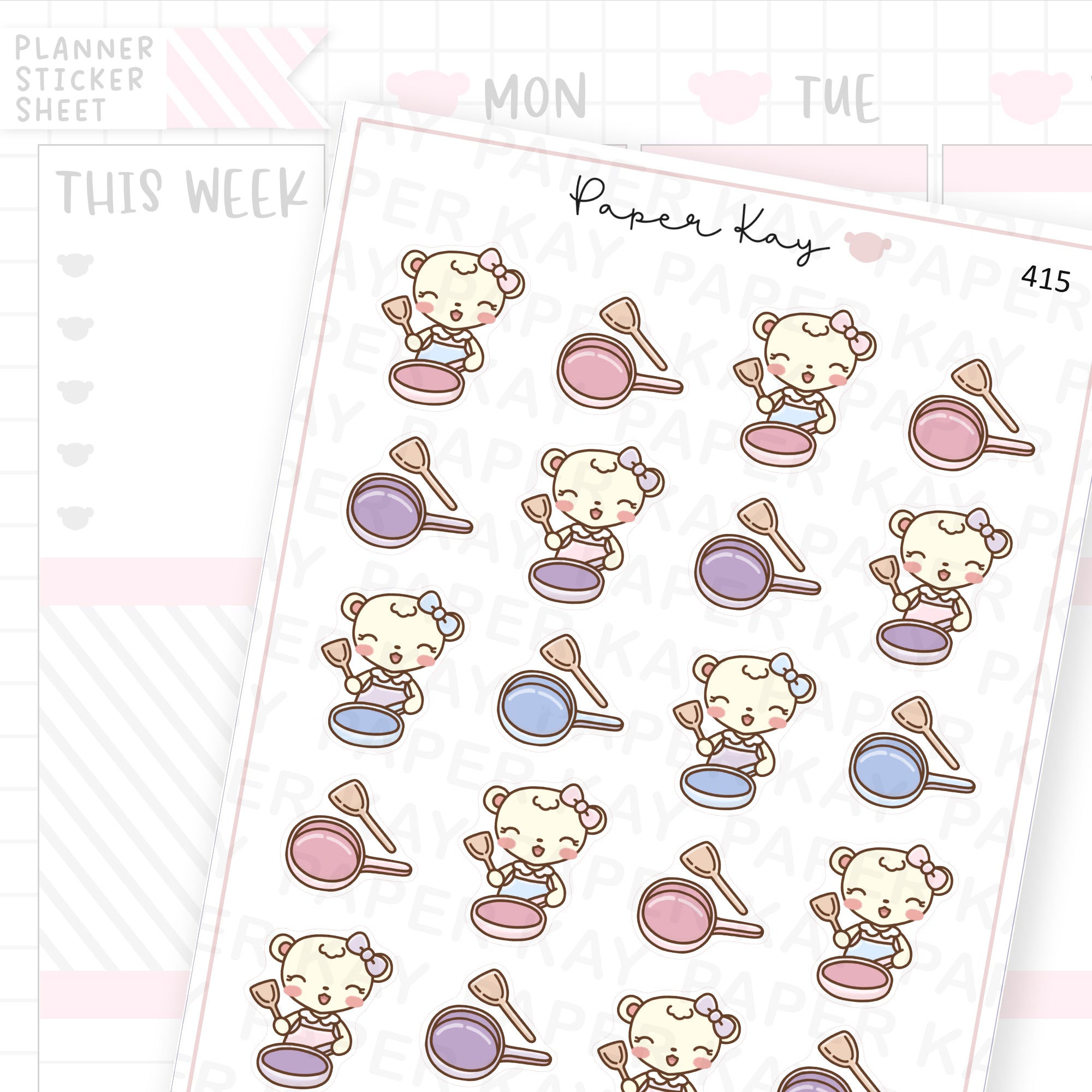 Frying Pan Sticker Sheet