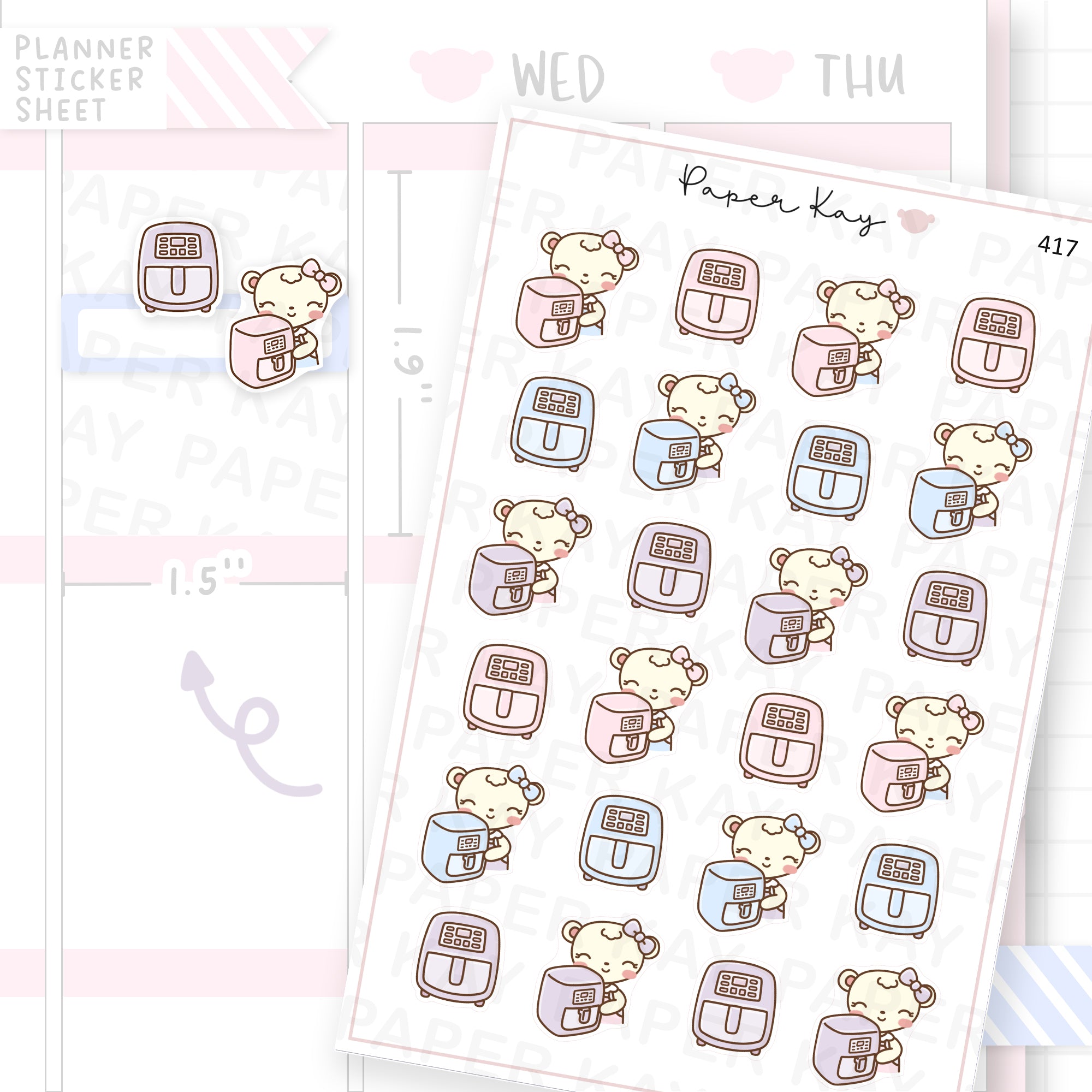 Air Fryer Sticker Sheet