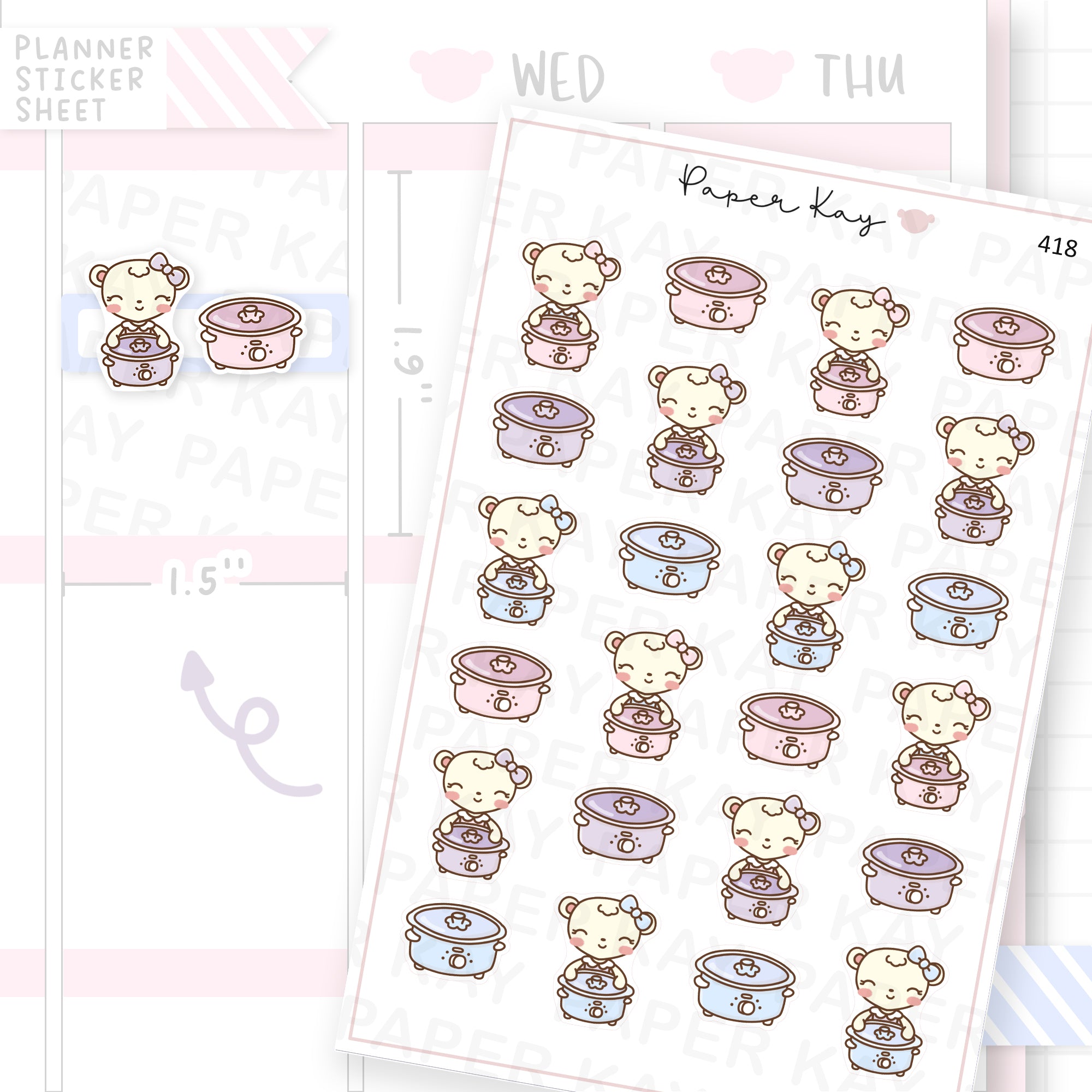 Slow Cooker Sticker Sheet