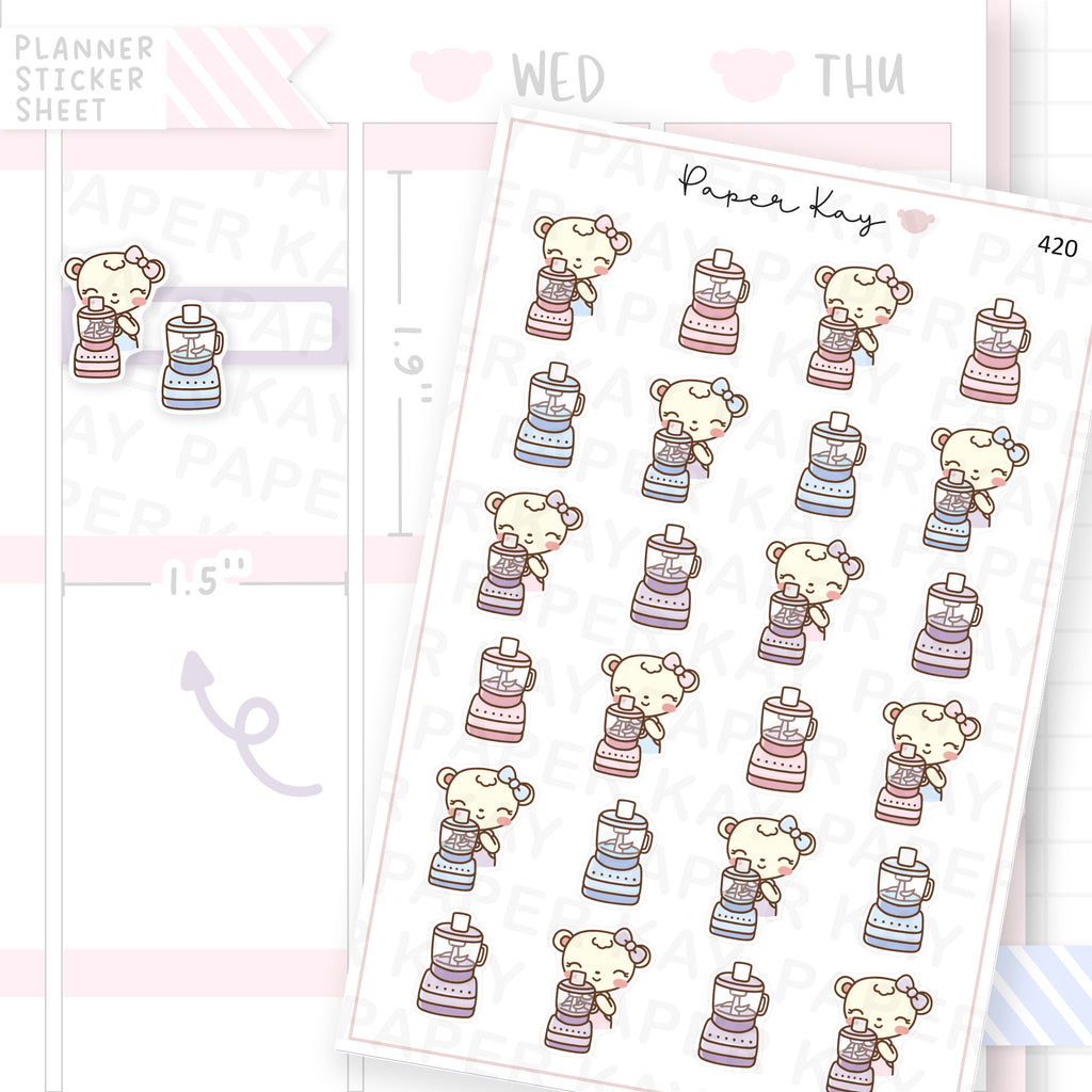 Food Processor Sticker Sheet