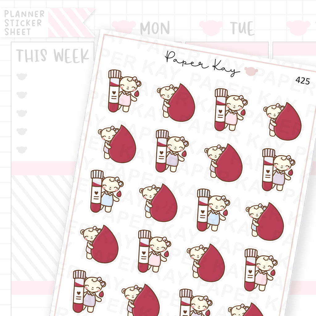 Blood Test Sticker Sheet