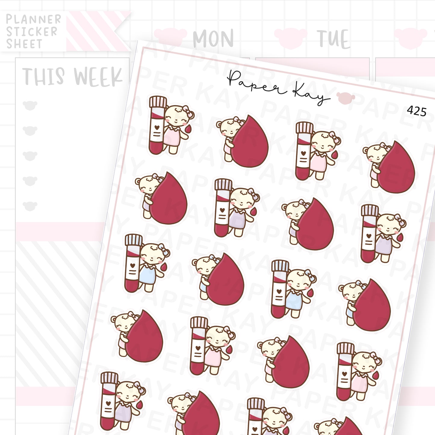 Blood Test Sticker Sheet