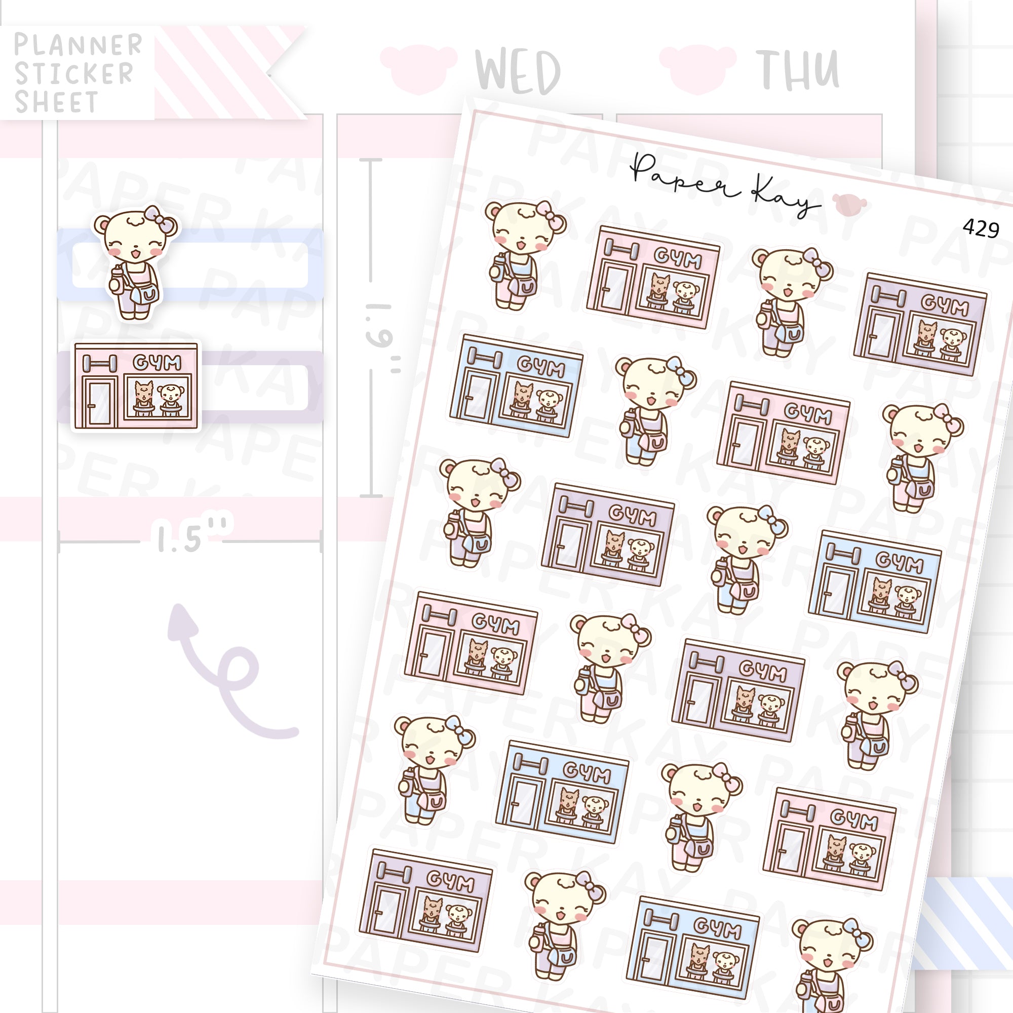 Gym Sticker Sheet